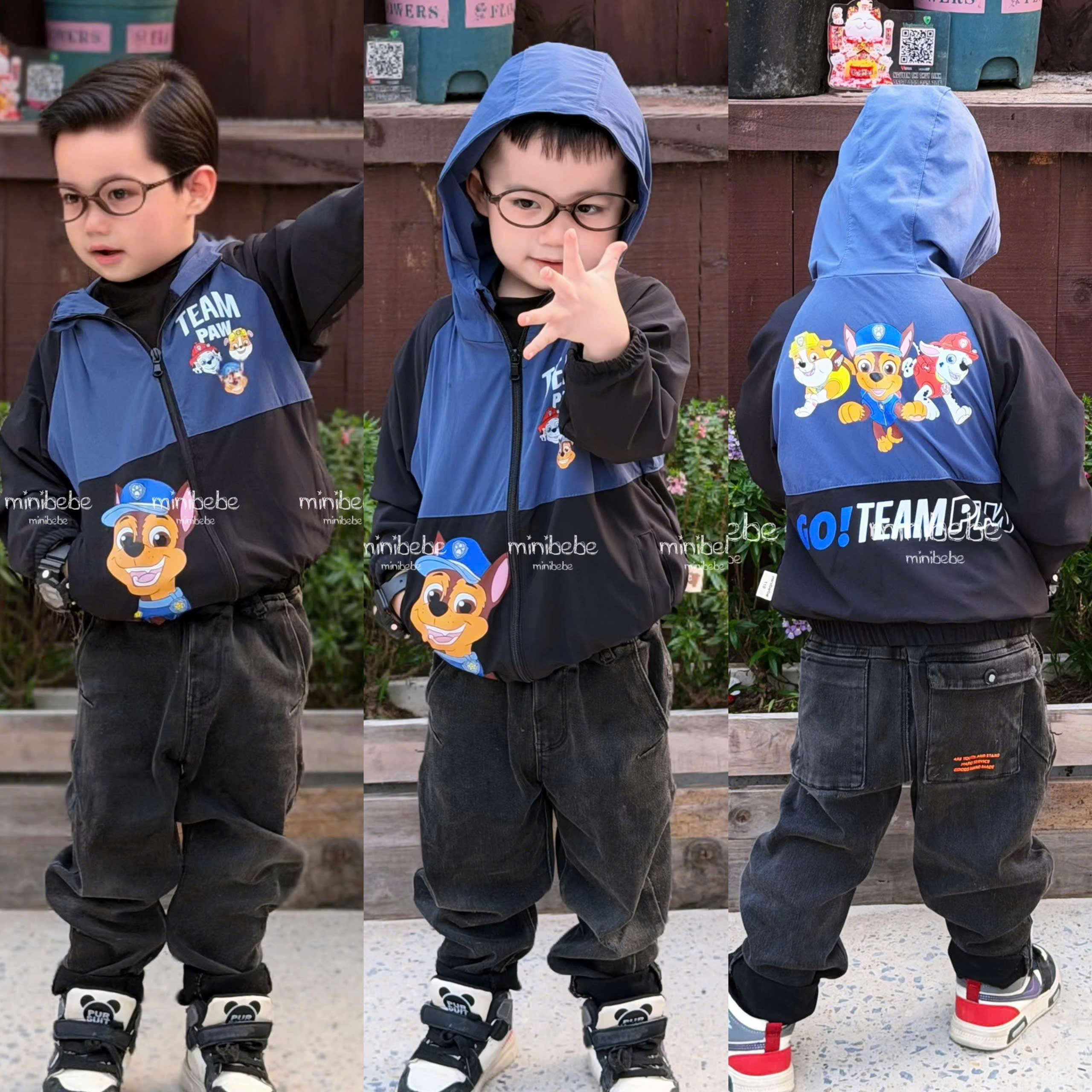 T86 ÁO KHOÁC GIÓ CHÓ TEAM PAW- A106.270