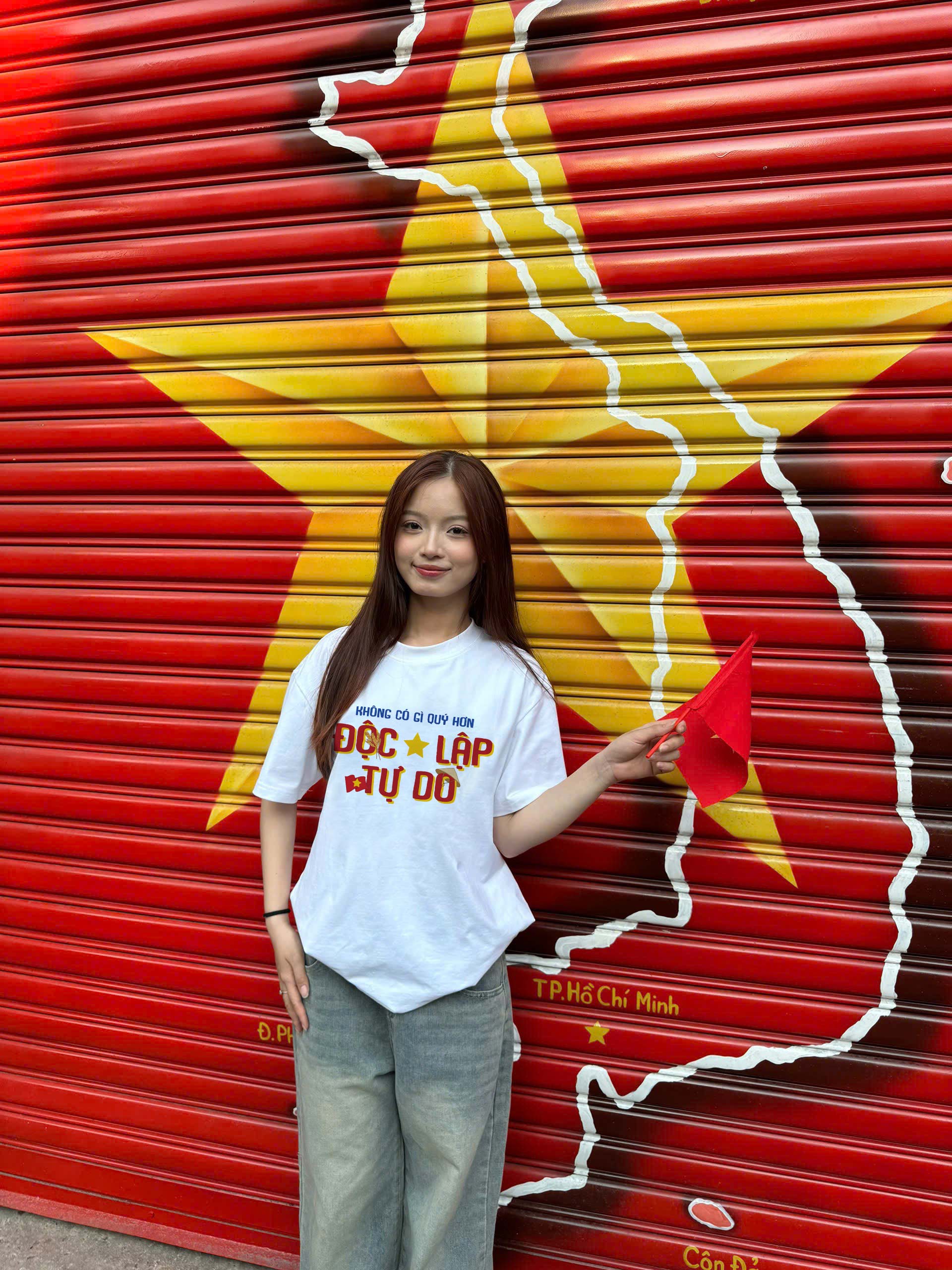 Áo thun Việt Nam tôi yêu form rộng 2211 Miucho cổ tròn vải cotton 4c 220gsm thoáng mát in mix_thumbnail_4