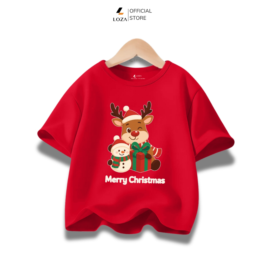 Áo thun bé gái, bé trai NOEL cho bé từ 15-40kg - Áo phông trẻ em Loza Kids- Mã AT031_thumbnail_3