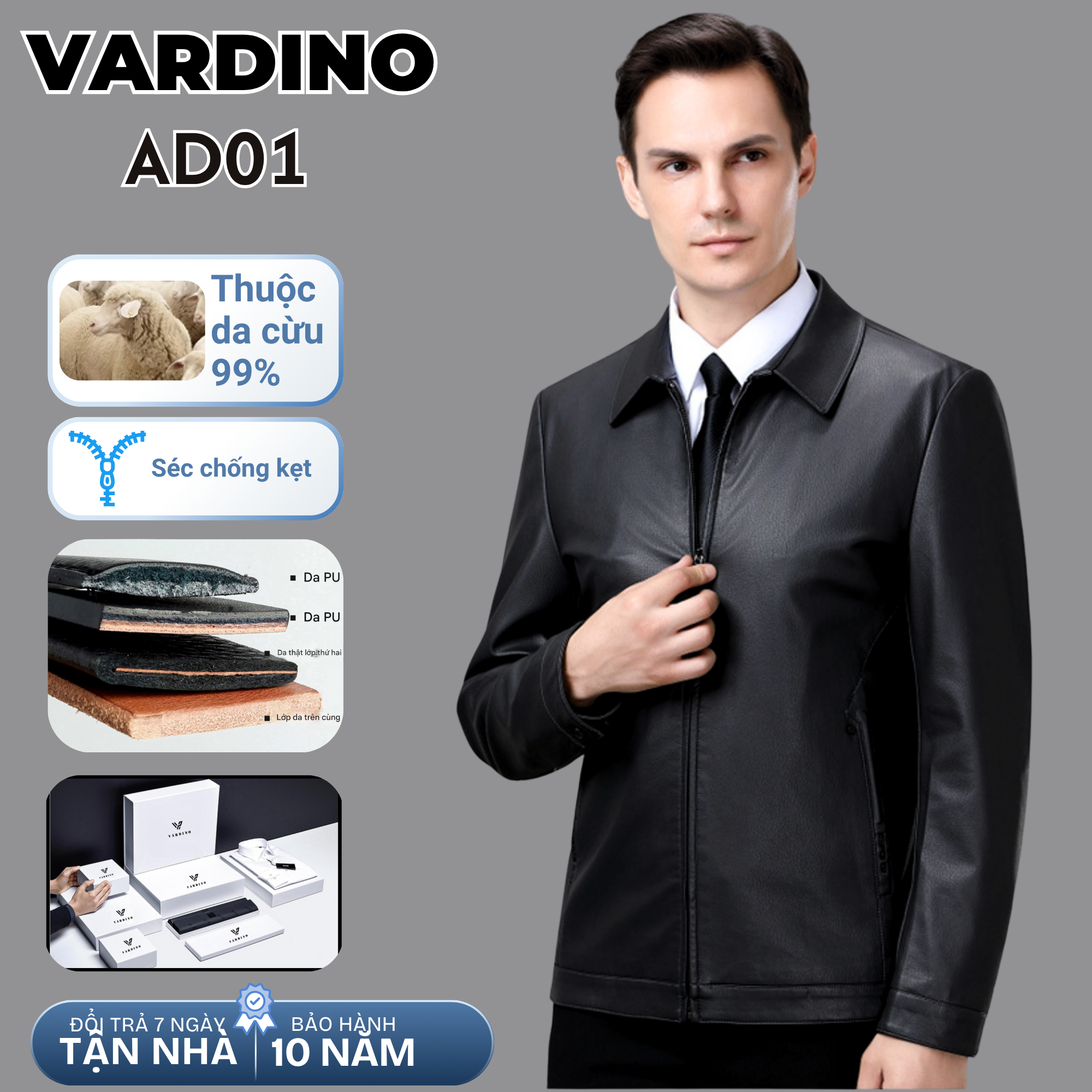 Áo khoác nam Vardino AD01