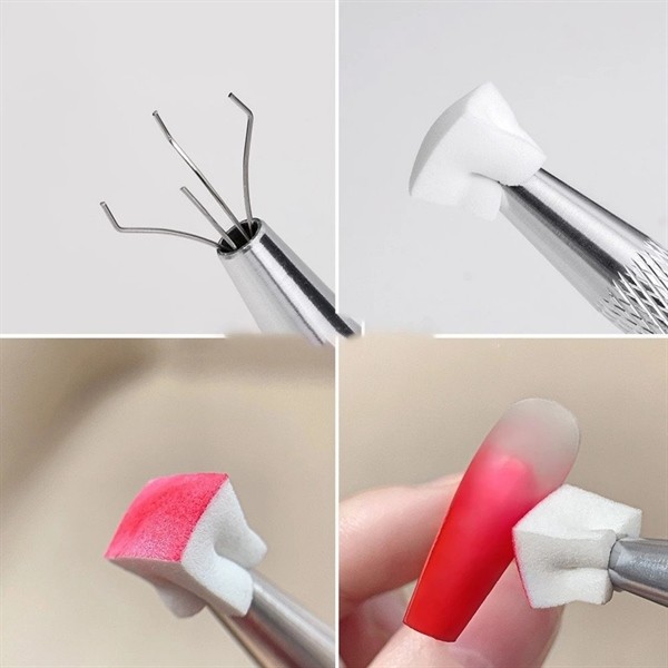 Bút kẹp mút dặm ombre, nhíp kẹp bông dặm ombre, mút, Set bông mút dặm ombre vuông, cây cố định ombre (Set)_thumbnail_1