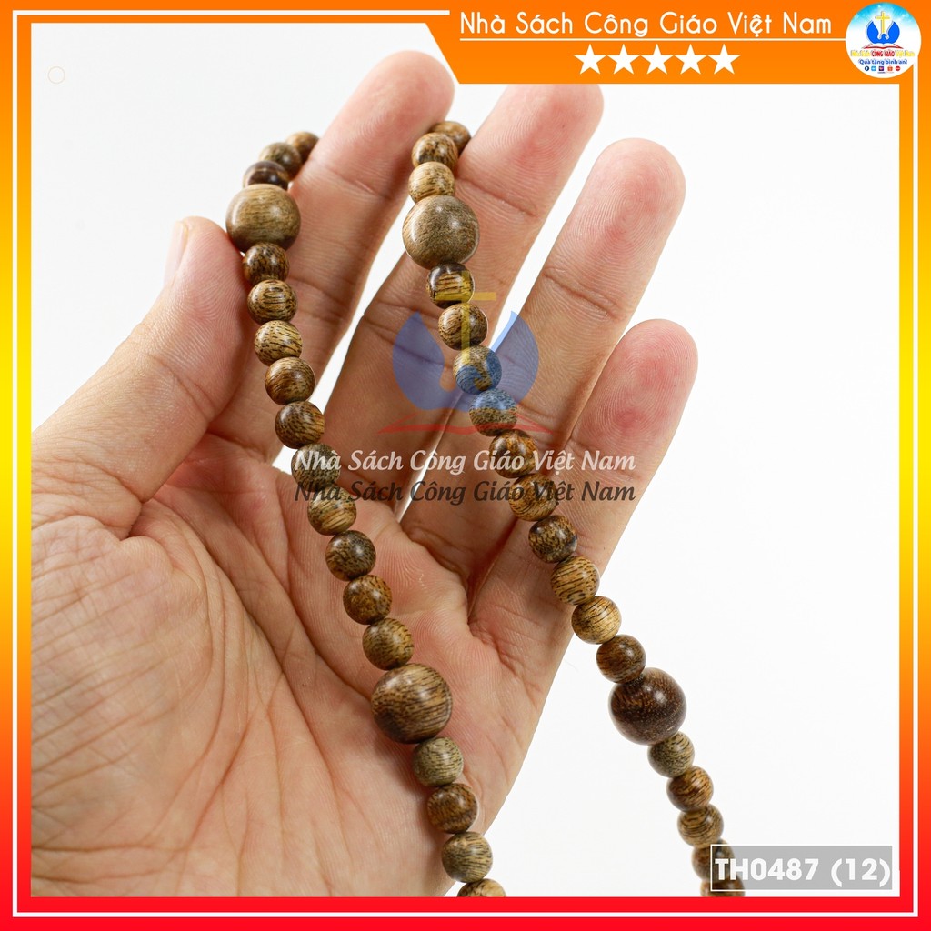 Tràng chuỗi Mân Côi 50 hạt trầm núi non 8ly mix 10ly NS162 Quà tặng Công Giáo, GIÁNG SINH, sinh nhật - TH0487_thumbnail_2