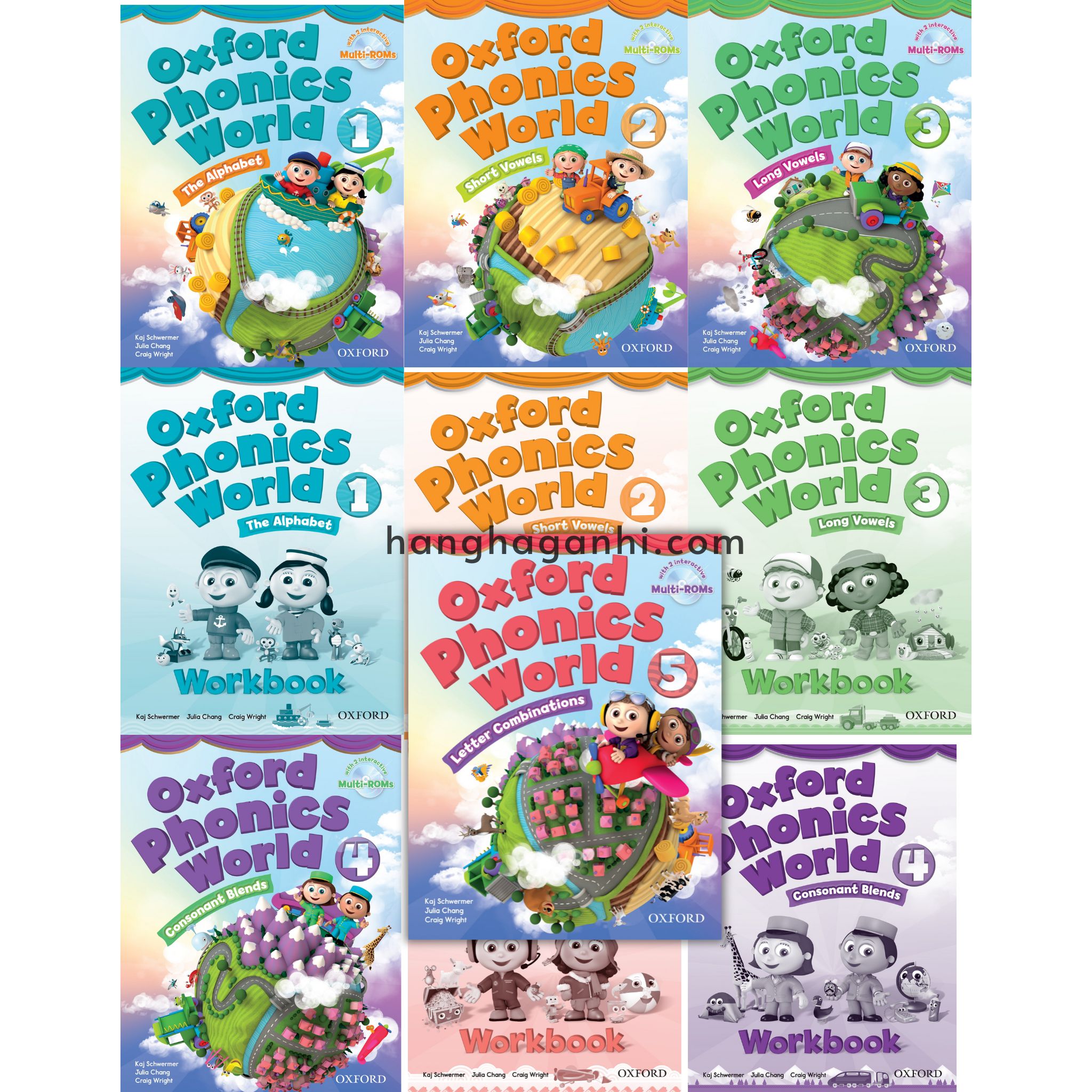 Oxford Phonics World Level 1-Level 5( SB-WB) – Tặng kèm File nghe và video