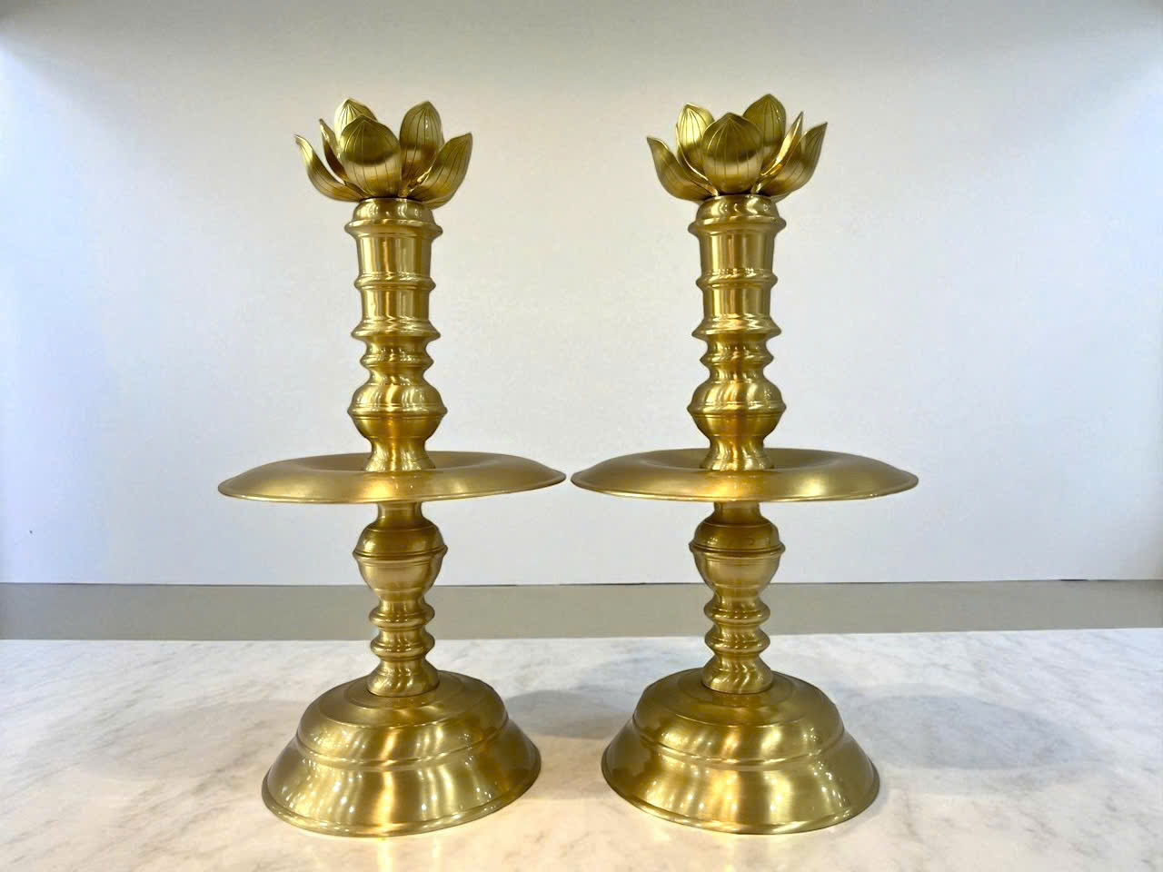 Bộ ngũ sự cao 45cm đúc đồng vàng thau _thumbnail_6