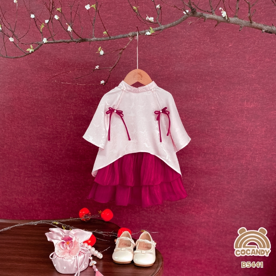 Bộ áo dài HỒNG An Nhi