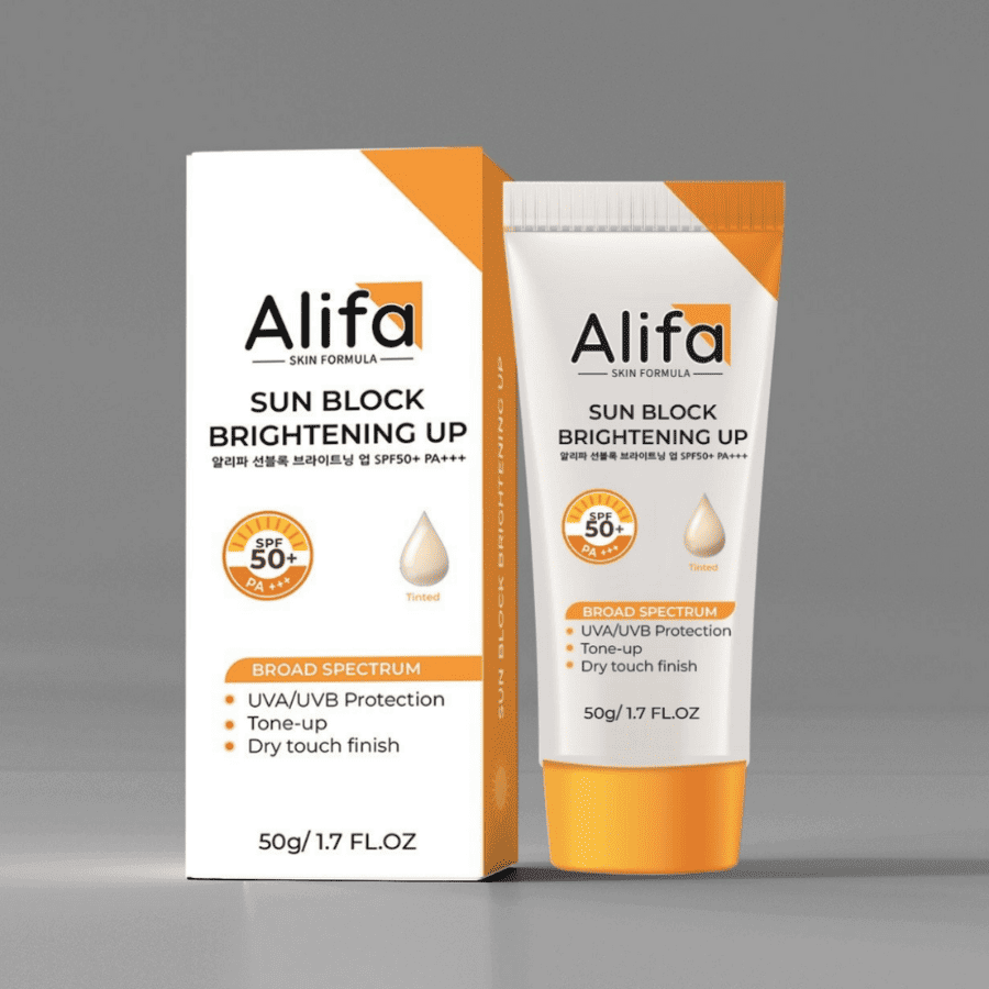 KCN nâng tone Alifa Sun Block Brightening Up SPF50+ PA+++ 50g