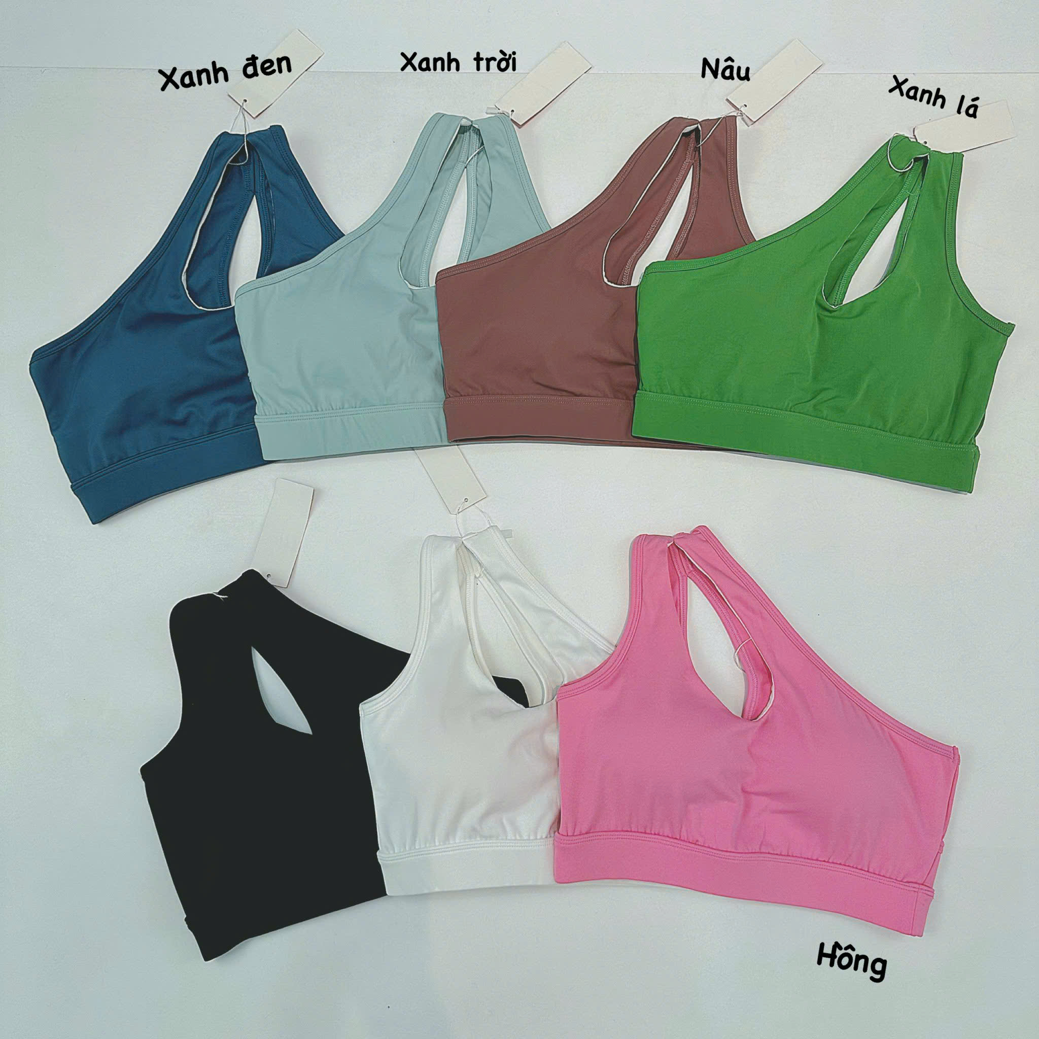 Áo Bra Thể Thao Lệch Vai Giọt Nước
