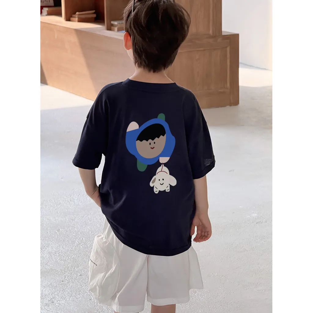 Áo thun cho bé basic nhiều màu 2526 Miucho Kid vải cotton co giãn thoáng mát cổ tròn in artwork_thumbnail_2