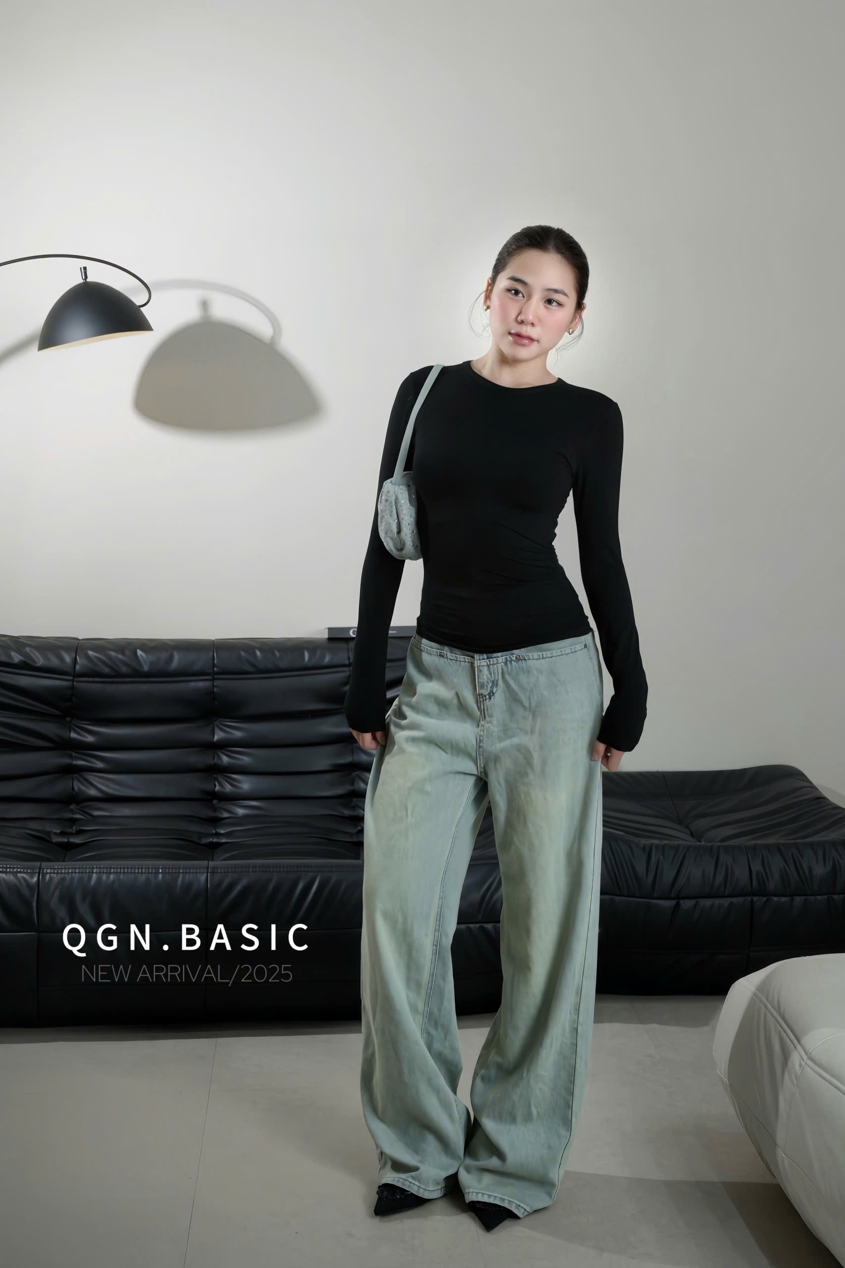 Áo đen ôm tay dài Cotton-Q_thumbnail_5