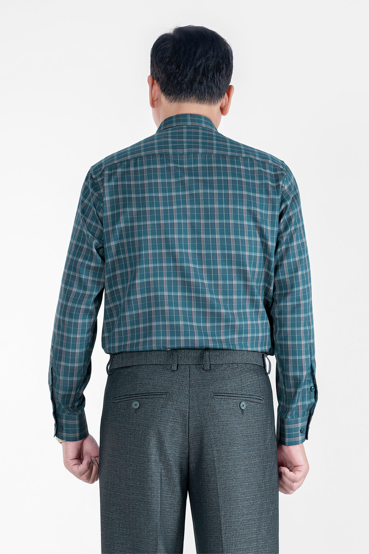 Áo Sơ Mi Caro Dài Tay Nam Trung Niên Sợi Tre Khử Mùi Chống Nhăn_thumbnail_8