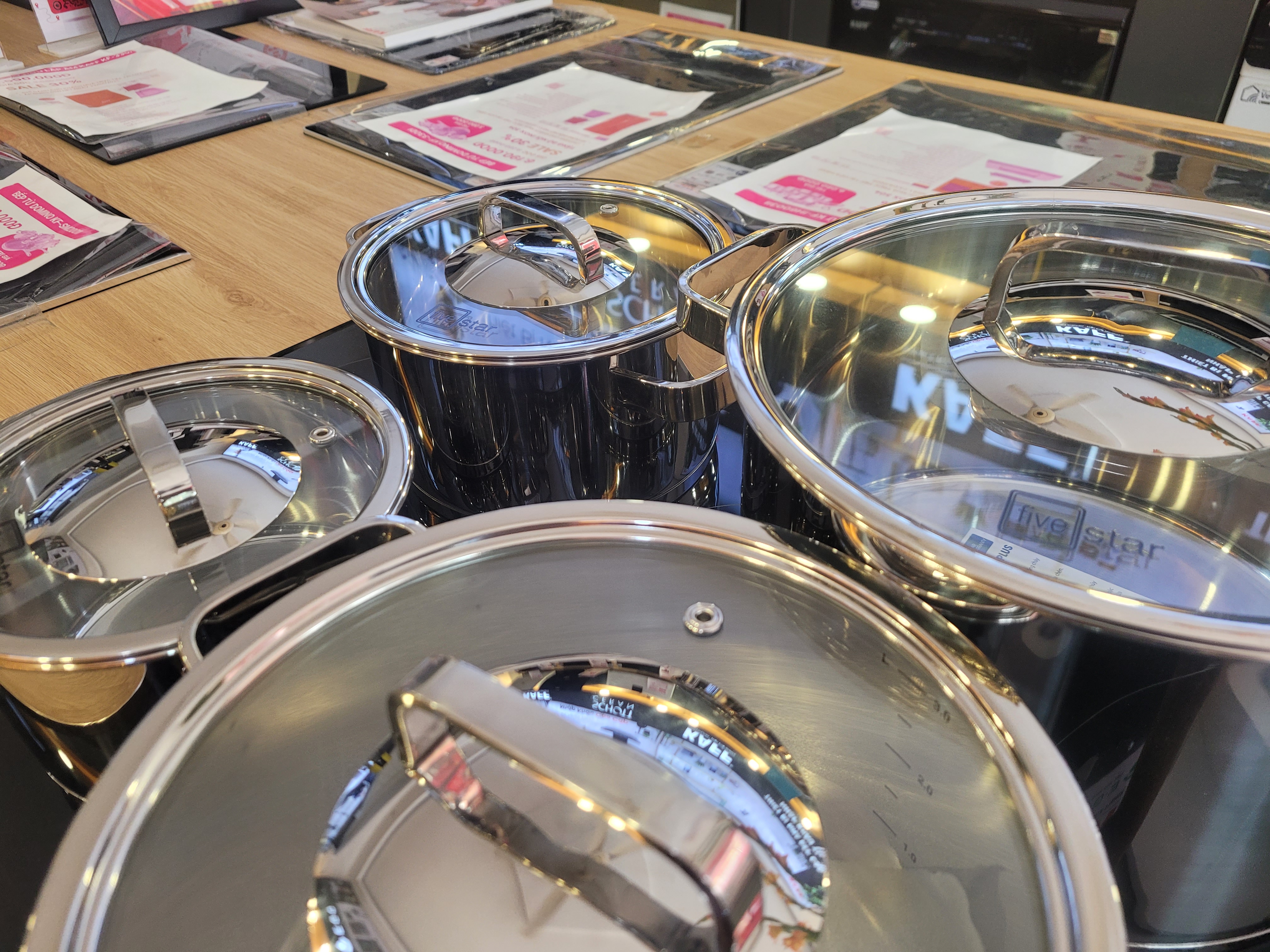 Bộ 4 nồi Inox 3 đáy Fivestar thân Cool FSB4007 nắp kính_thumbnail_5