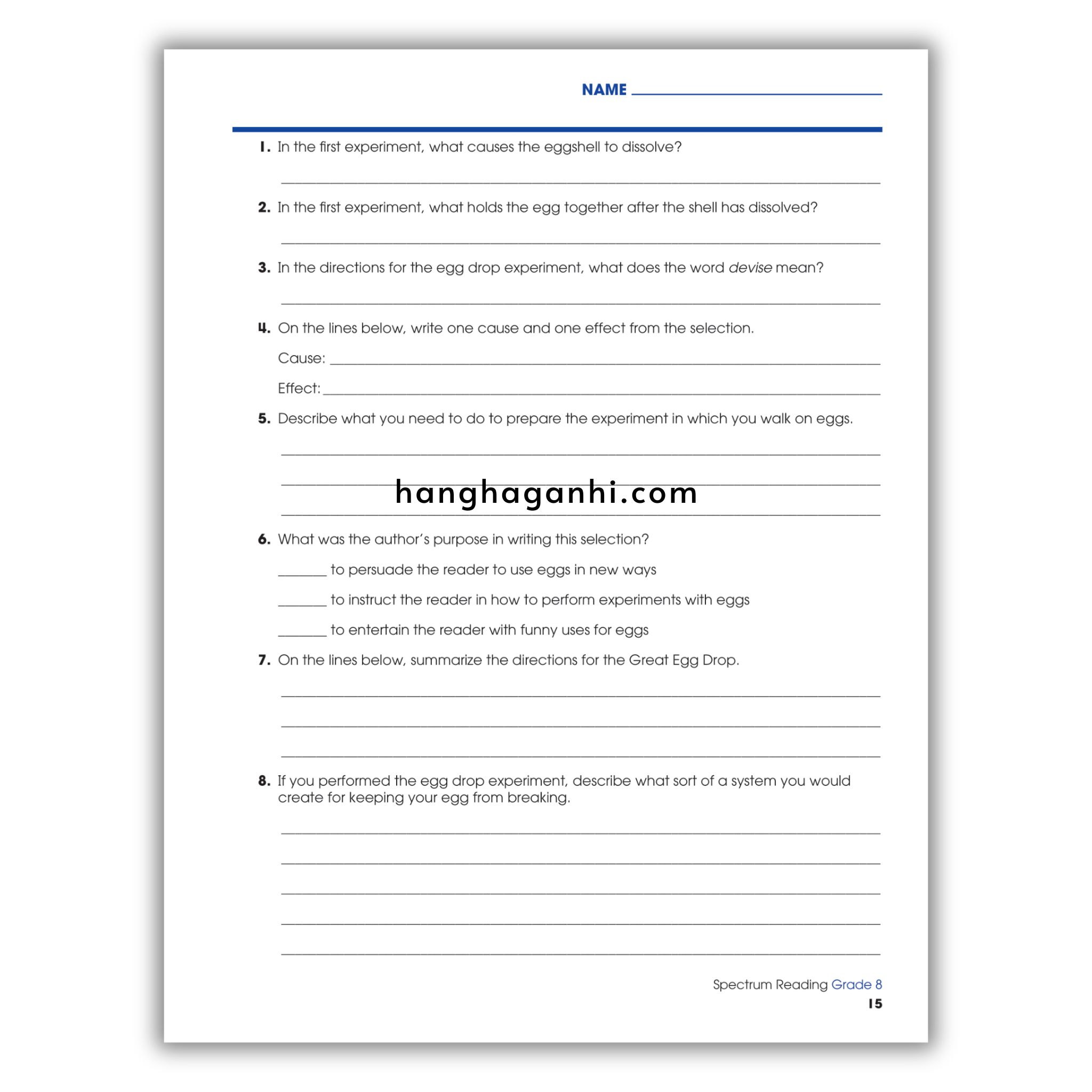Sách Spectrum Reading Workbook Grade 8_thumbnail_6