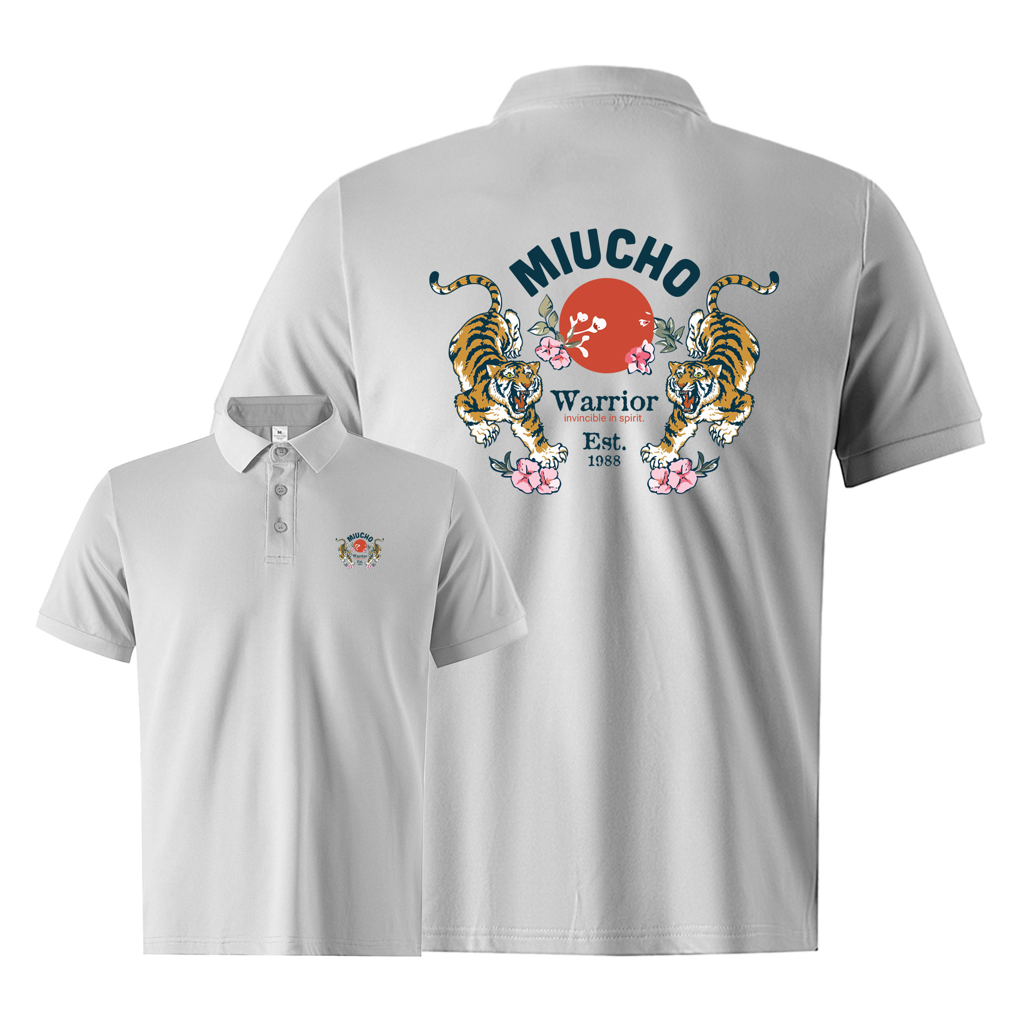 Áo polo nam form vừa 1910 Miucho Iconic vải cá sấu đứng form thoáng mát in mix_thumbnail_0