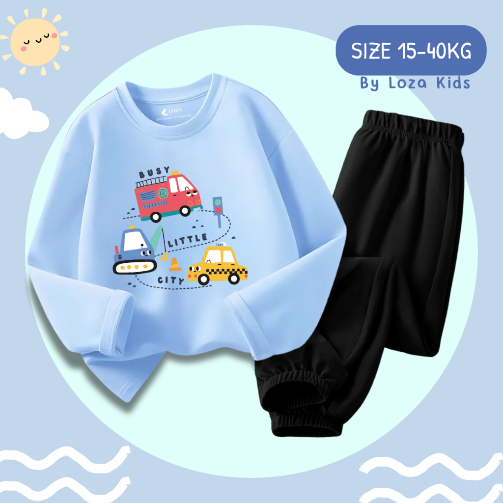 BộThu - Đông bé trai in hình ô tô - Loza Kids BW468_thumbnail_1