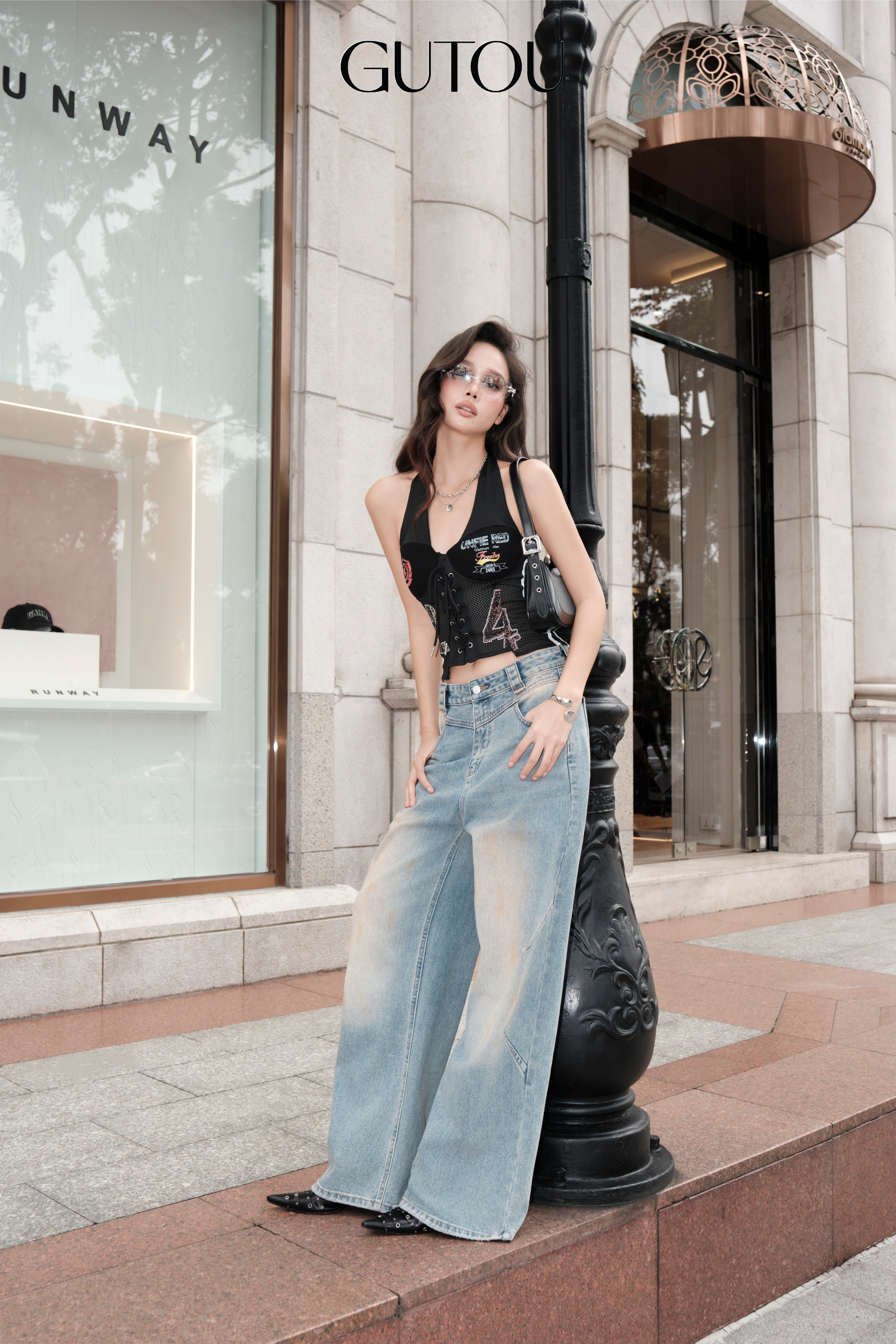 [ GUTOU ] Quần Jean Suông Wash Loang Kathy_thumbnail_4