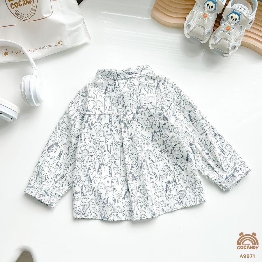 Áo dài TRẮNG họa tiết tree plok nẹp xanh_thumbnail_4