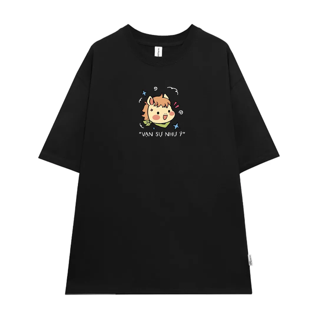 Áo thun nữ oversize Tết Miucho chất vải dày dặn thoáng mát đứng form Vạn Sự Như Ý 2919_thumbnail_8