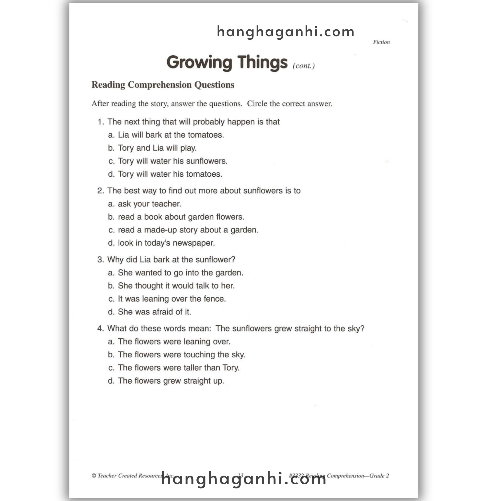 Reading Comprehension Grade 2 Teacher Created Resources, sách đọc hiểu lớp 2_thumbnail_11