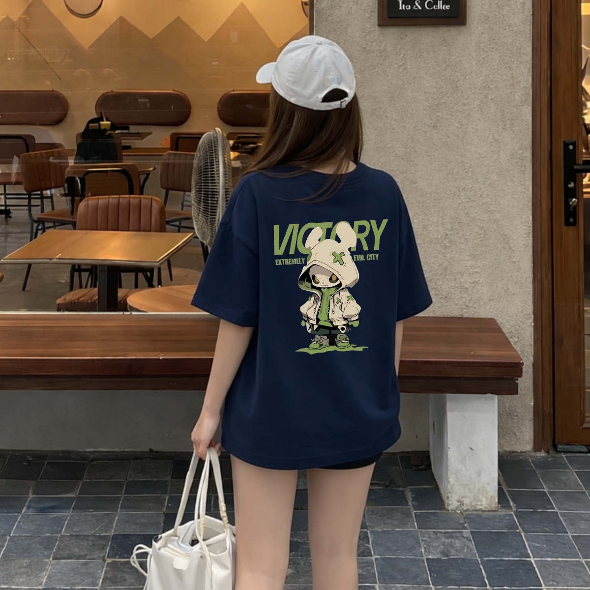 Áo thun unisex UX30-1144 VICTORY in hình quái vật xanh dáng oversized local brand WETEE_thumbnail_8