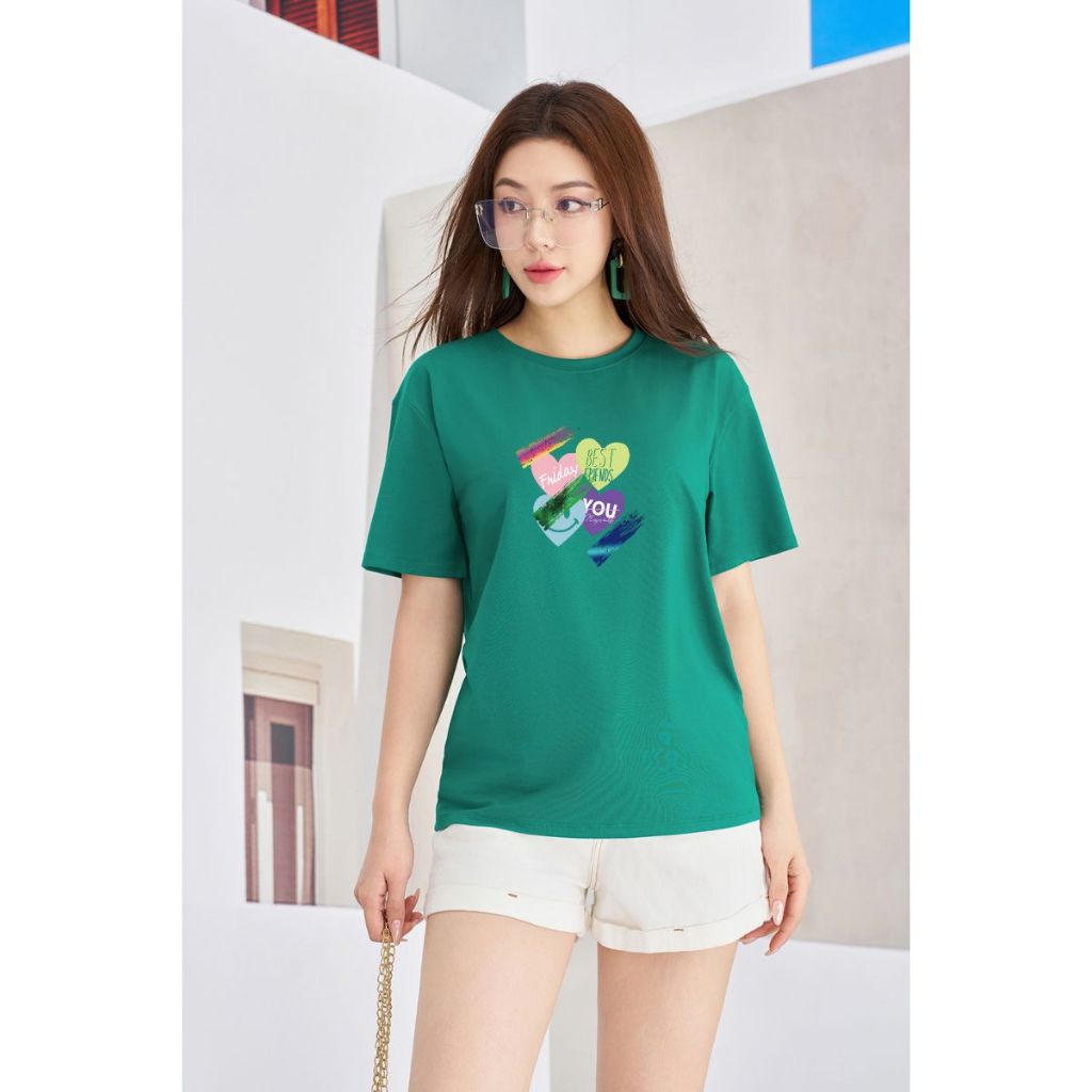 [Form Rộng] Áo thun nữ nhiều màu in hình trái tim -LOZA RT7855_thumbnail_3