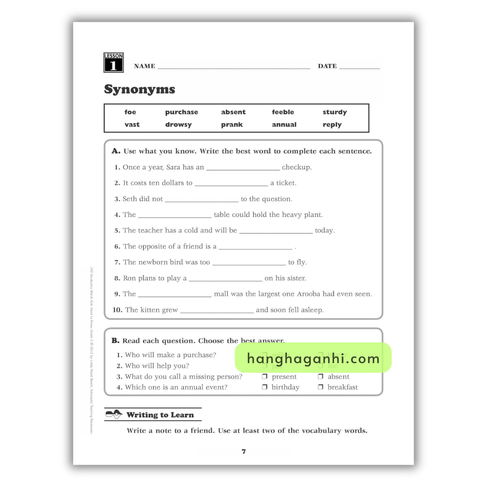 Sách 240 Vocabulary Words Kids Need To Know – Trọn bộ 6 cuốn_thumbnail_34