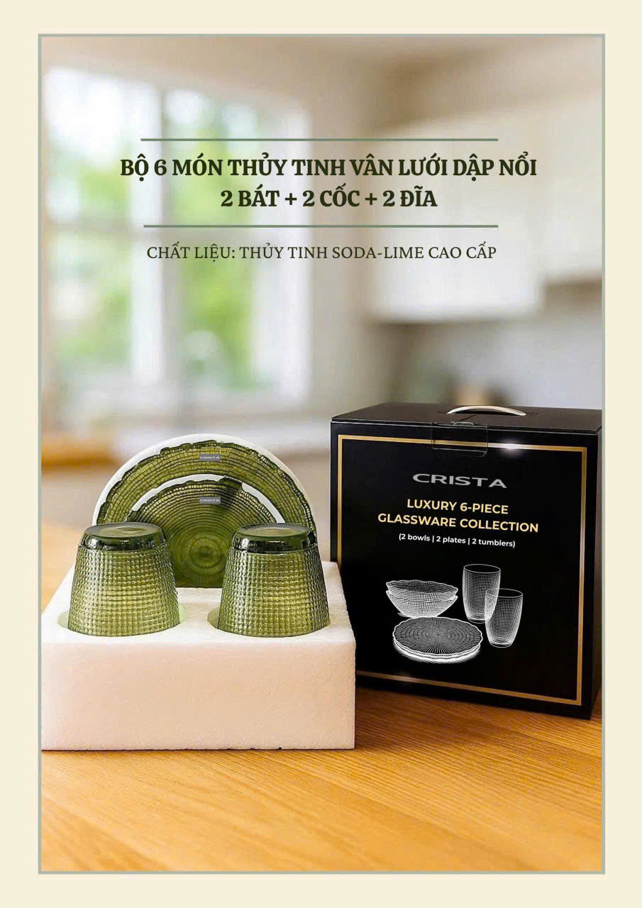 Bộ 6 món thủy tinh CRISTA HOME vân lưới dập nổi_thumbnail_21