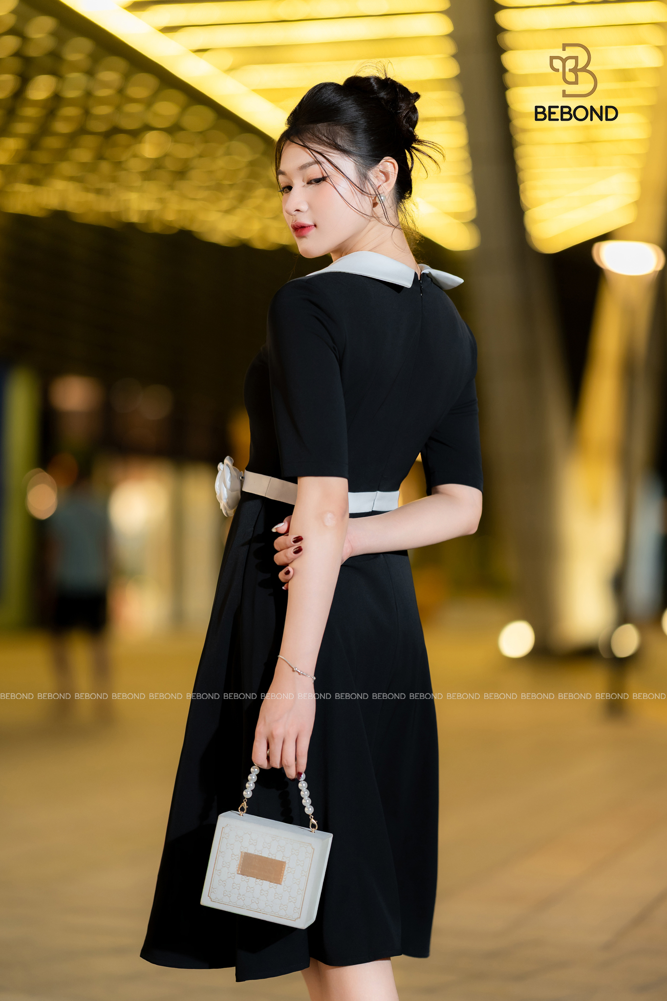 Đầm dài CLINTON màu ĐEN_thumbnail_5