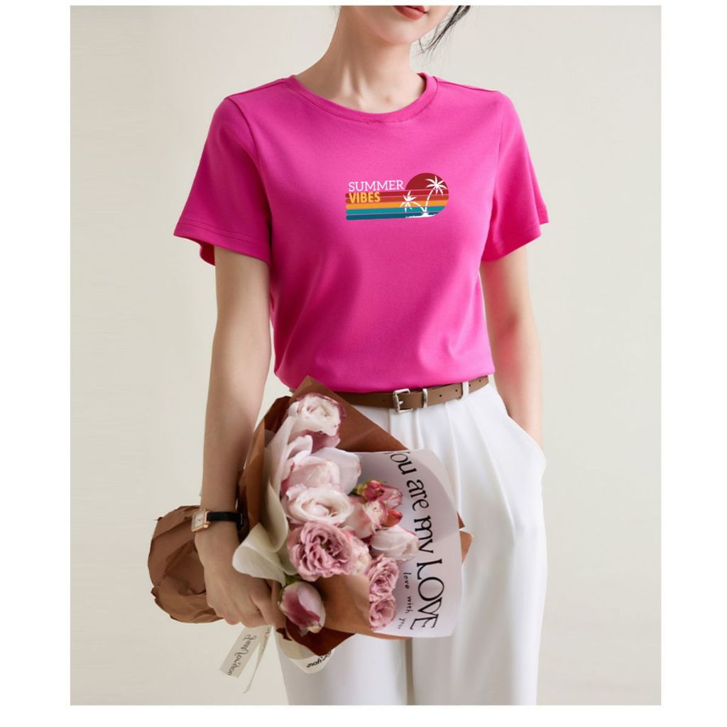 [Form Vừa] Áo phông nữ Loza nhiều màu Summer vibes chất liệu thun cotton mềm mịn - Mã VT8135_thumbnail_1