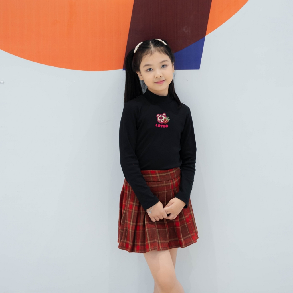 Áo thun bé gái tay dài chất liệu cotton bozip - Áo cổ trẻ em cổ lọ - LOZA G0221_thumbnail_9