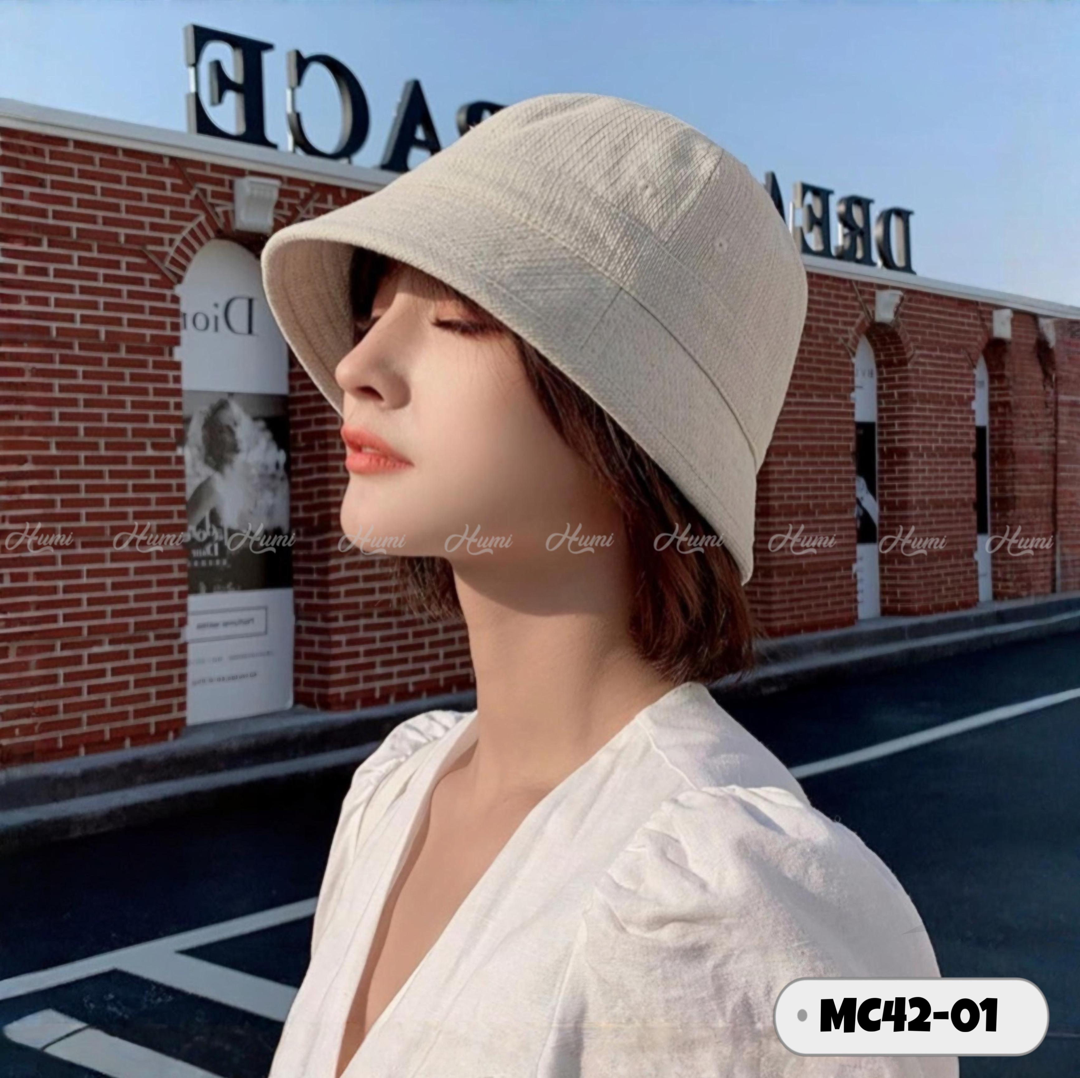 MŨ VẢI COTTON LANH (MC42-01 Be)