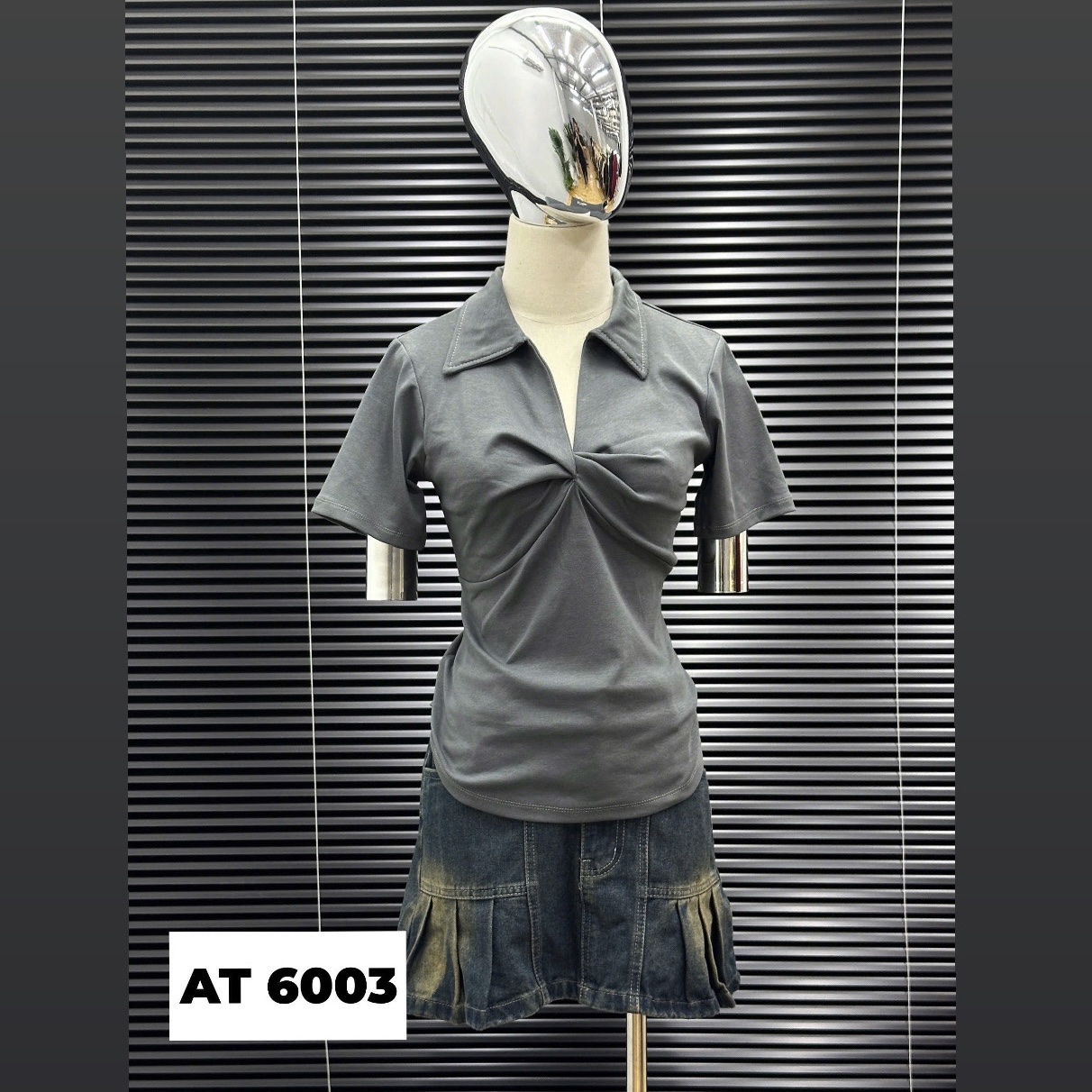 Aó thun xoắn ngực cổ V bigsize AT6003 dành cho nàng béo mập từ 55-90kg_thumbnail_23