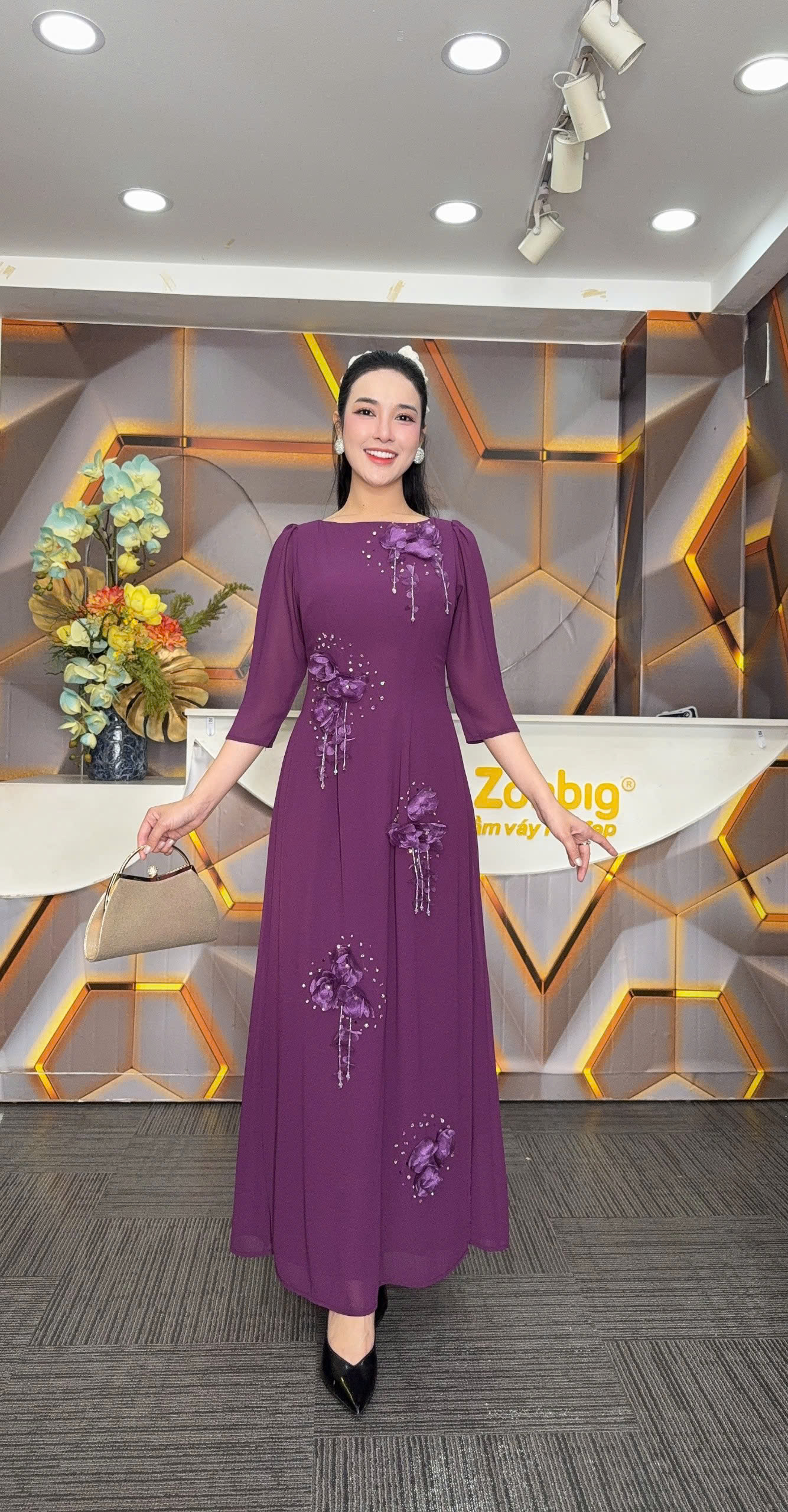 Đầm giả áo dài - Y1946 - Thương hiệu Zonbig_thumbnail_5