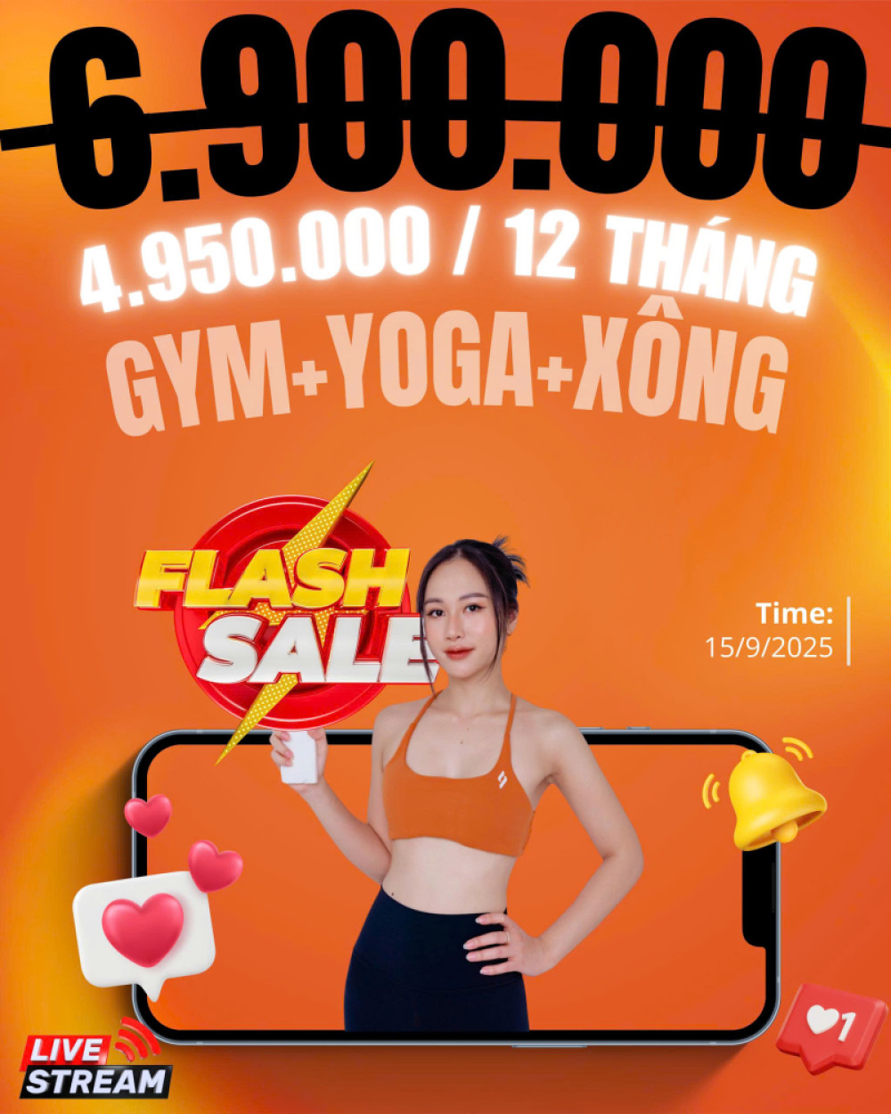12 tháng Gym + Yoga