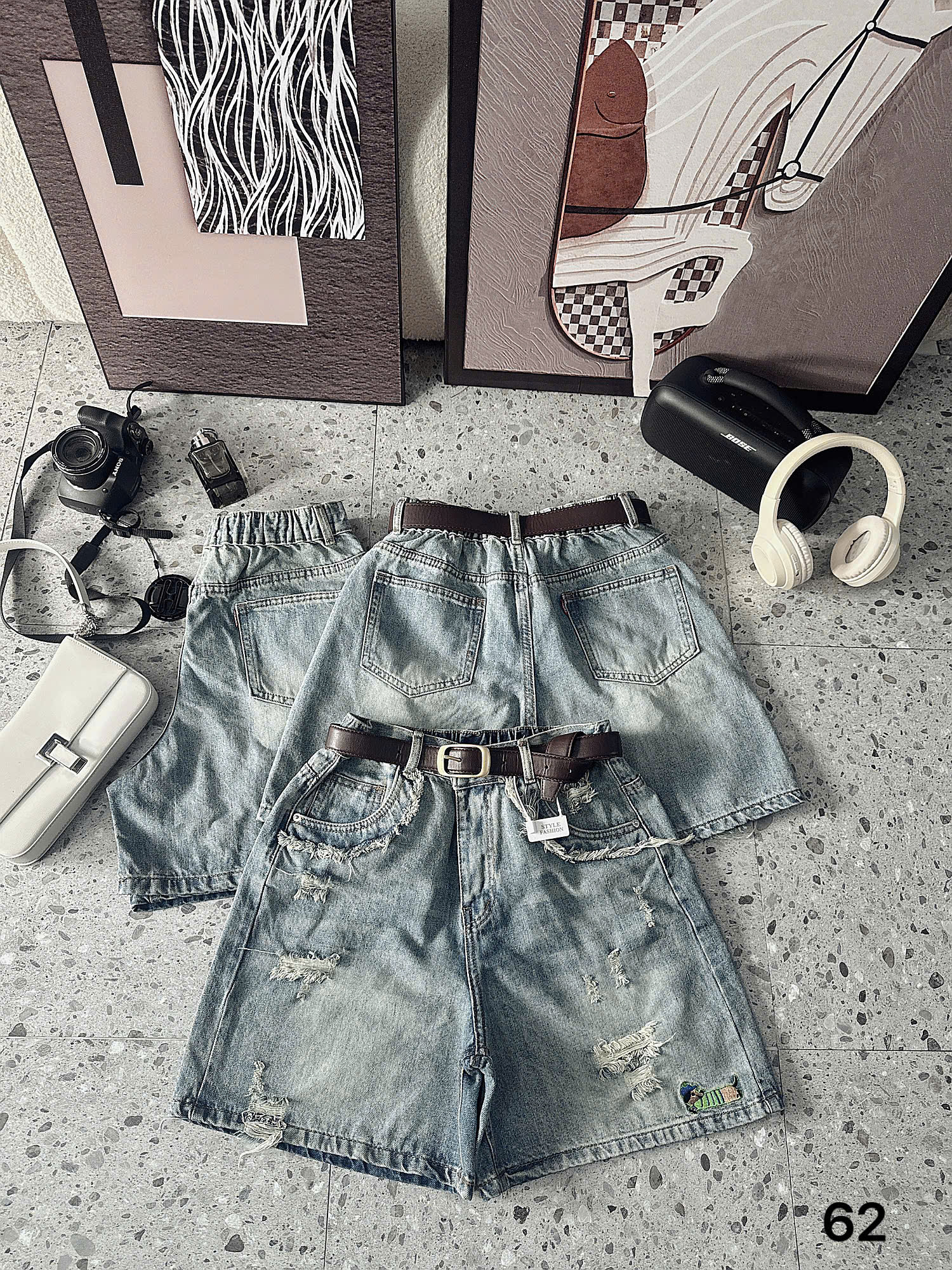 BIGSIZE - Short lửng lưng thun thêu cún T-QSJ62_thumbnail_3