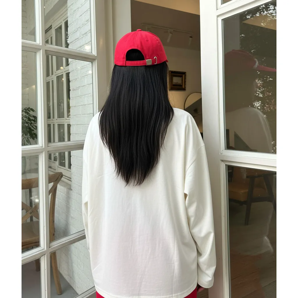 Áo thun boxy Miucho vải dày dặn thoáng mát tay dài cổ tròn Love your life in mix 2836_thumbnail_9