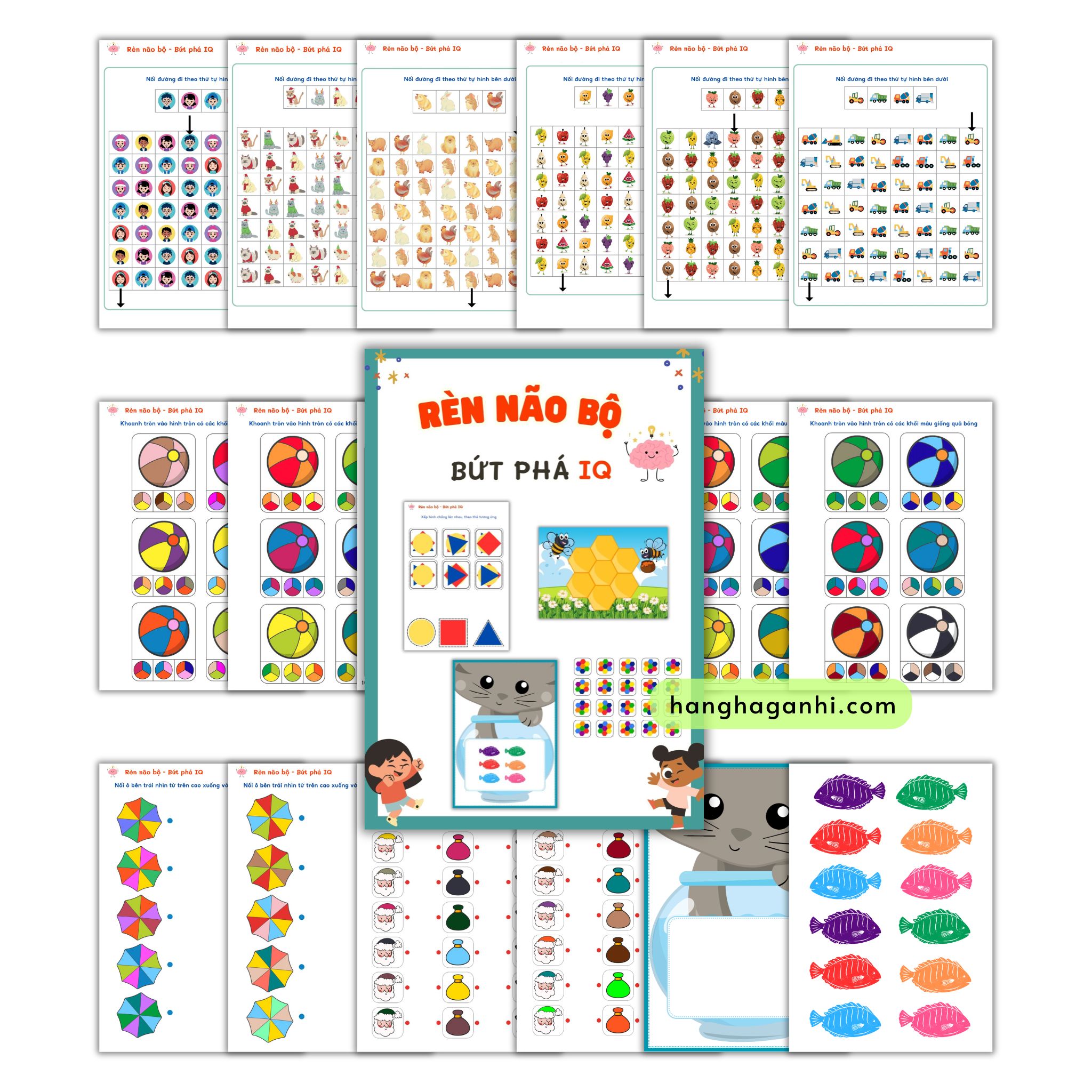 Học liệu Rèn não bộ, bứt phá IQ, rèn tư duy, bóc dán, viết xóa, tặng kèm bút_thumbnail_1