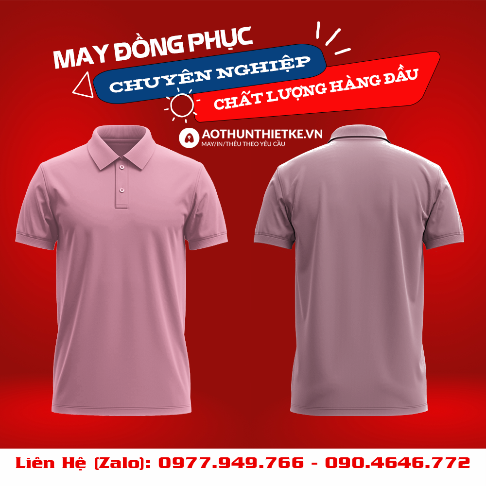 Áo Đồng Phục Polo Basic Hồng Phấn_thumbnail_0