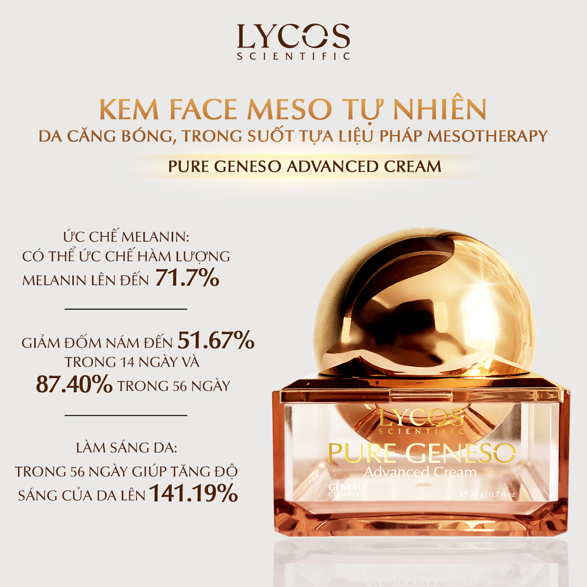 [MUA 1 ĐƯỢC 2] Kem Face Meso LYCOS Dưỡng Trắng, Căng Bóng & Dưỡng Da Mềm Mịn 20g – Tặng 1 Serum Cốt Hoa_thumbnail_2