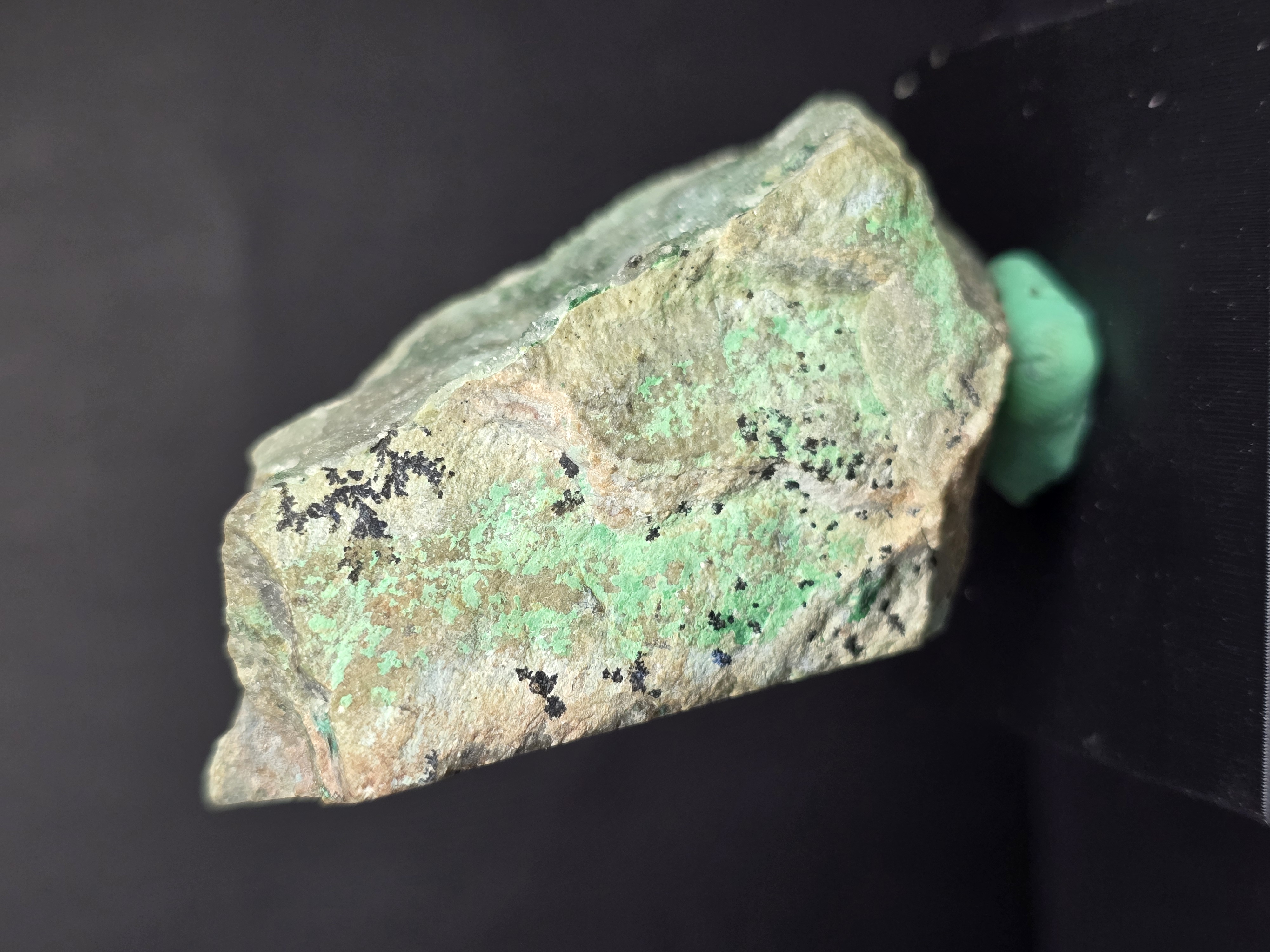 Tinh Thể Chrysocolla Cộng Sinh Thạch Anh (Sugar Chrysocolla) Và Dendritic Nhánh Cây_thumbnail_4