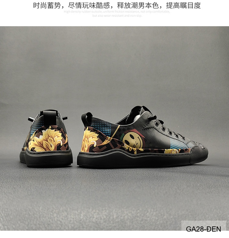 GA28 - Giày Sneaker Nam Da Bò Thiết Kế Smile Độc Đáo, Phong Cách Thường Ngày_thumbnail_21