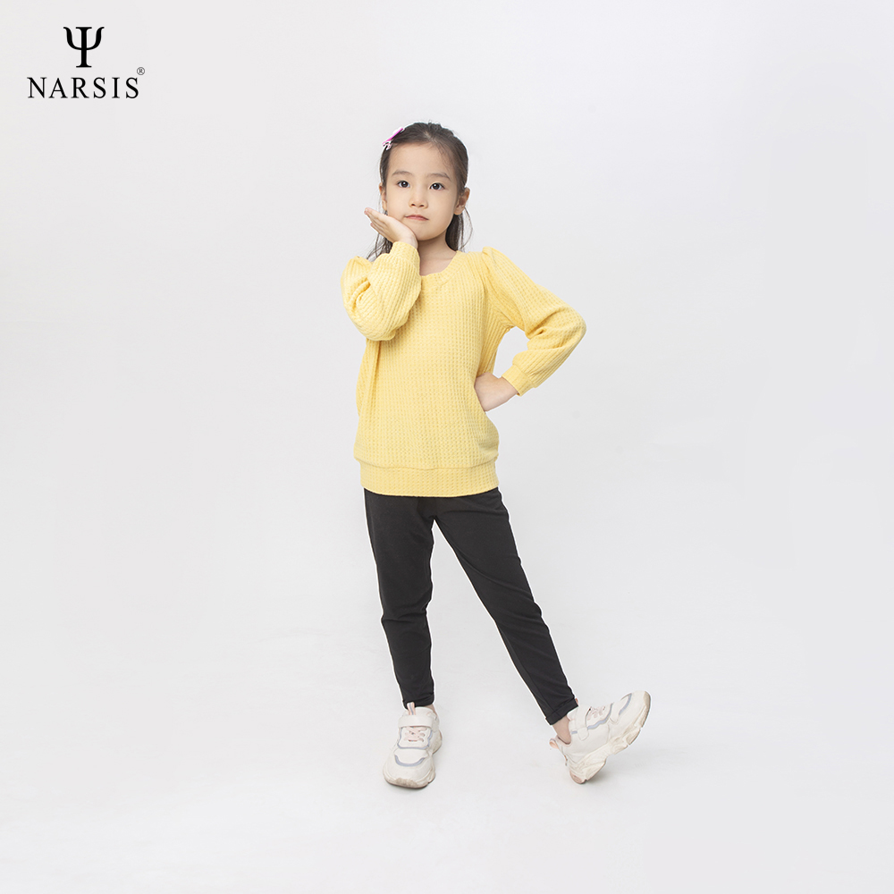 ÁO THU ĐÔNG BÉ GÁI KL0008 NARSIS VẢI LEN COTTON ẤM ÁP, THOÁNG MÁT, GIỮ ẤM TỐT, MỀM MẠI_thumbnail_1