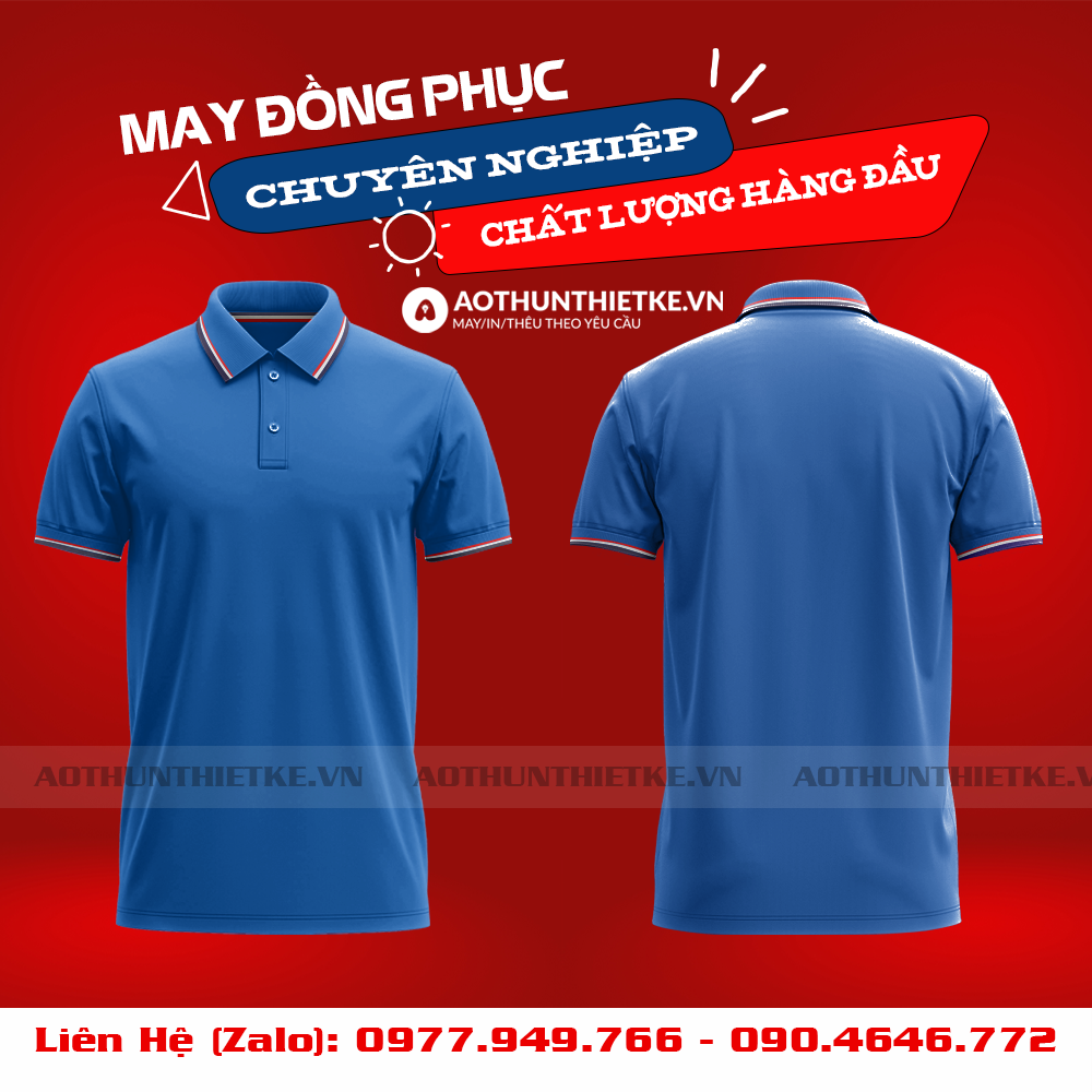 Áo Đồng Phục Polo 3 Sọc Xanh Ya_thumbnail_0