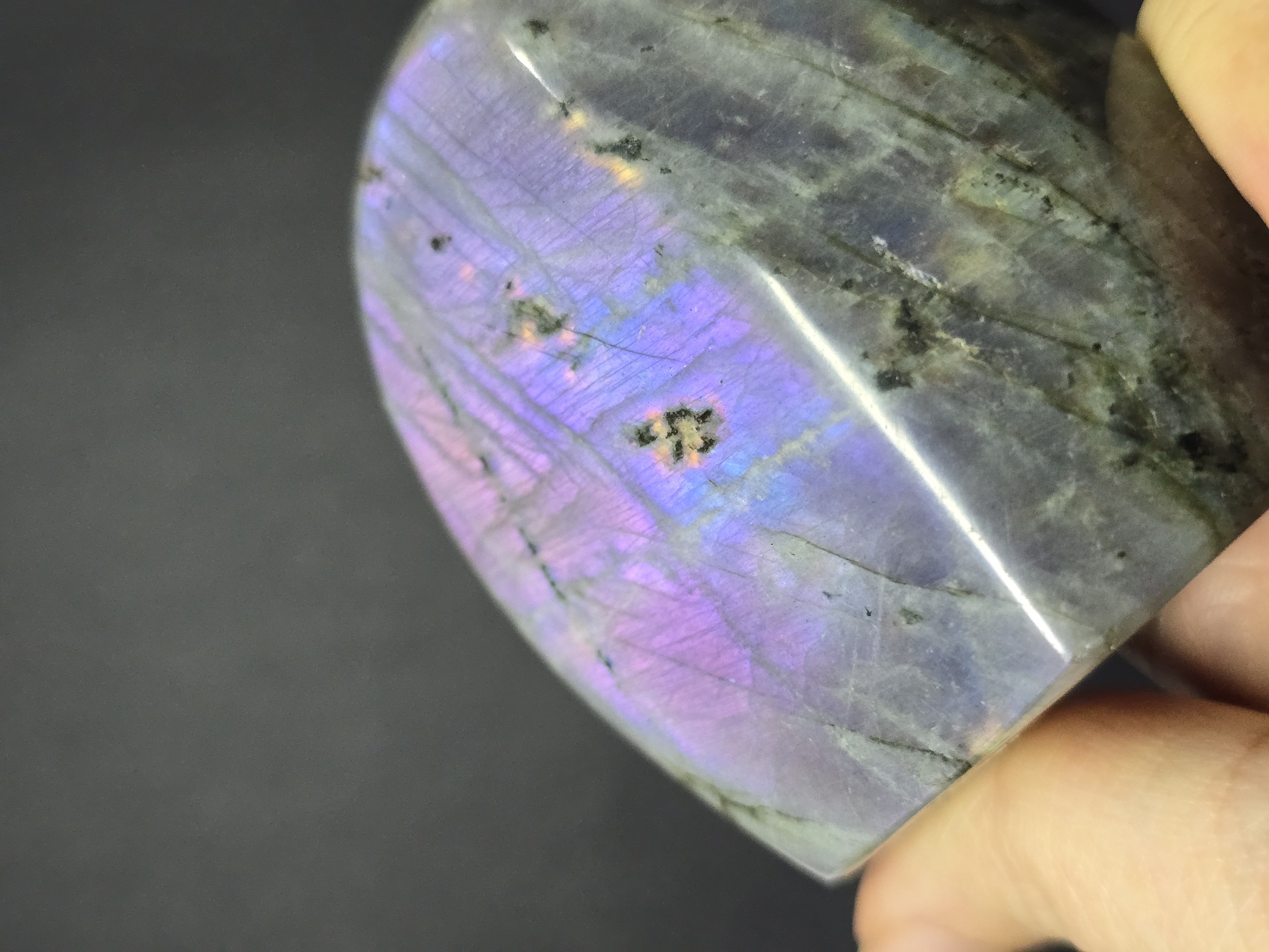 Labradorite / Đá Xà Cừ / Hắc Nguyệt Quang Ánh Tím Xanh Sunset Dạng Freeform Để Bàn_thumbnail_14