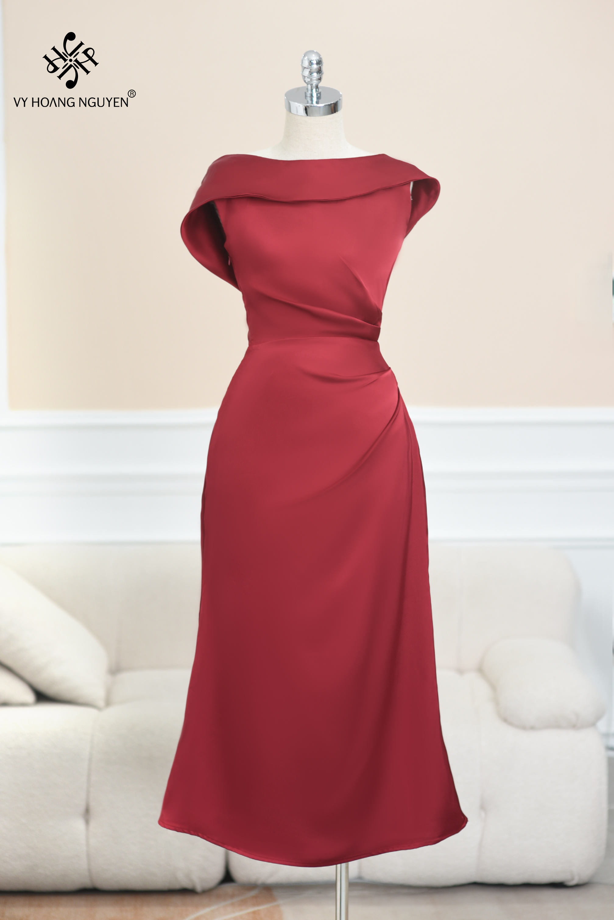 Đầm Lụa Đuôi Cá Trùm Vai Lệch_thumbnail_6