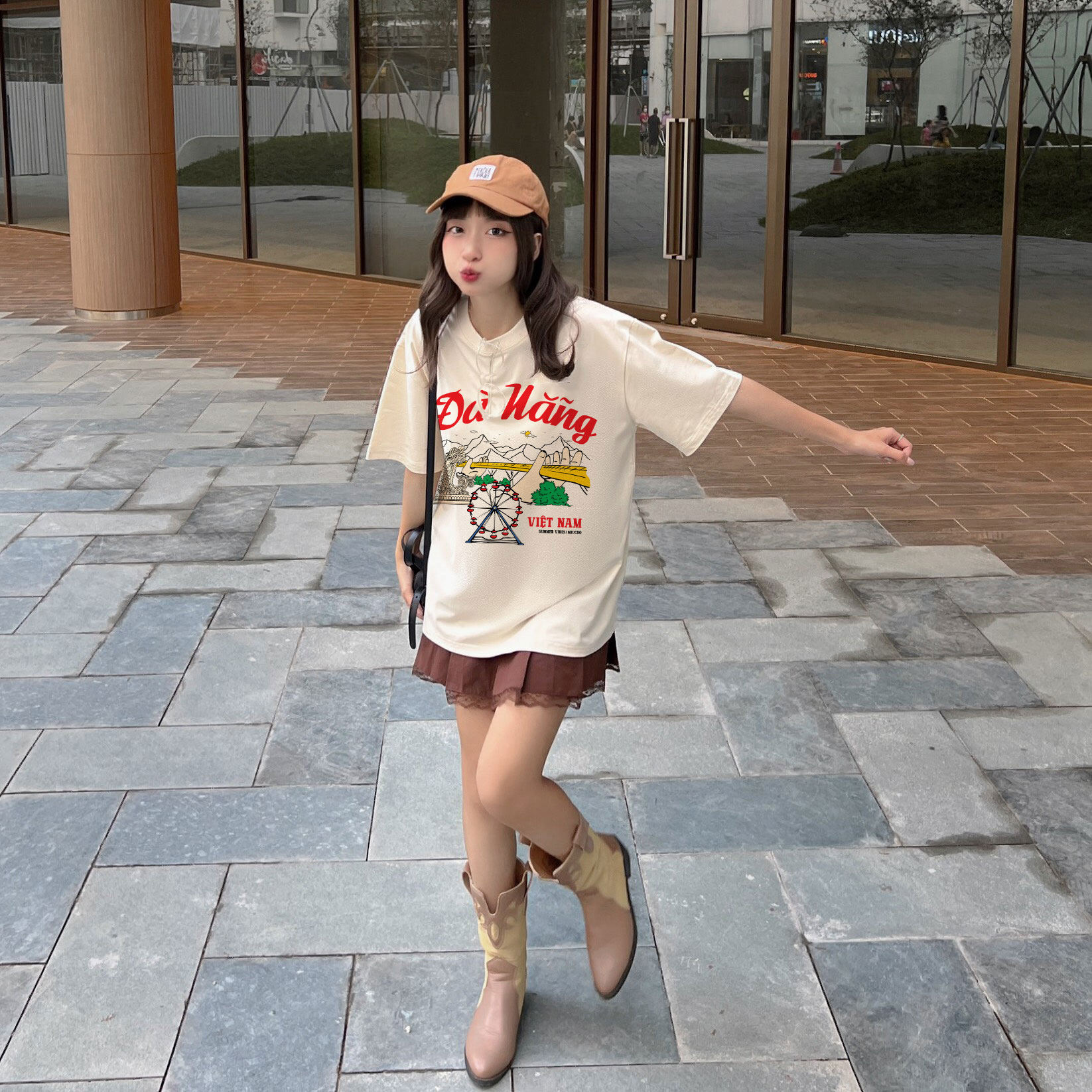 Áo thun du lịch Đà Nẵng ATD1262 Miucho vải cotton thoáng mát in mix_thumbnail_2