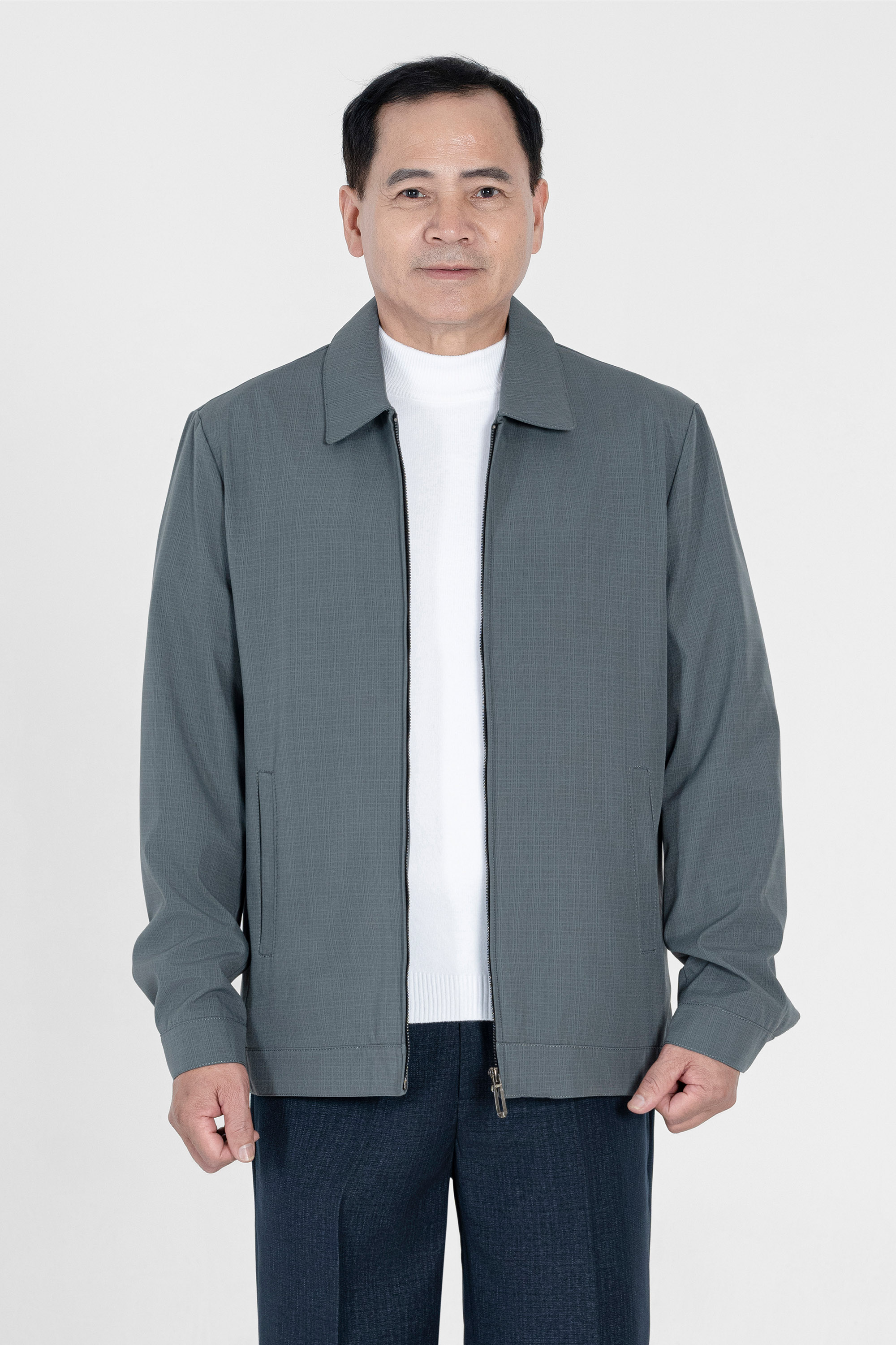 Áo Khoác Họa Tiết Cổ Bẻ Trung Niên ANCHI Chất Liệu Poly Cao Cấp_thumbnail_2