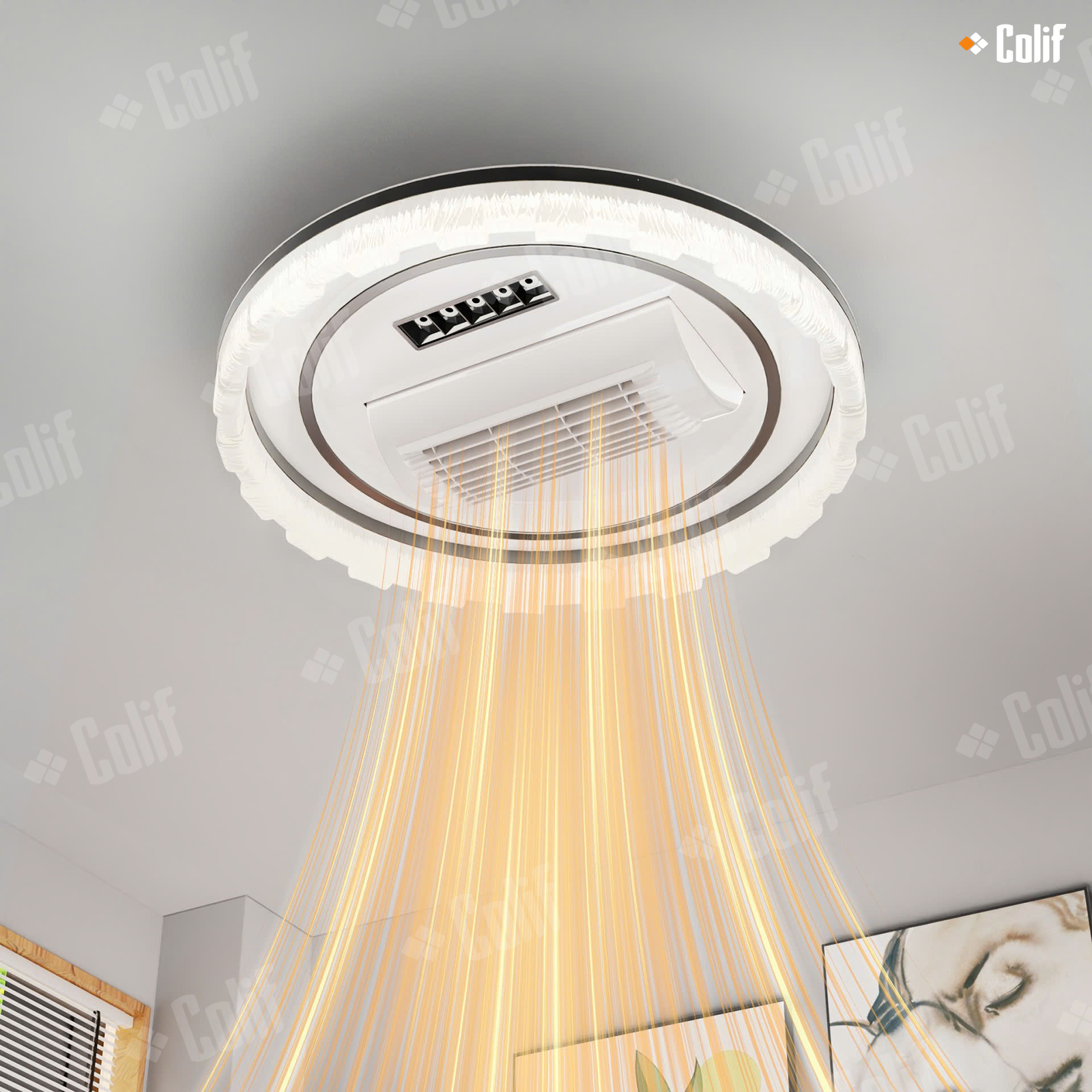Đèn quạt trần không cánh pha lê Colif Rylai_thumbnail_4