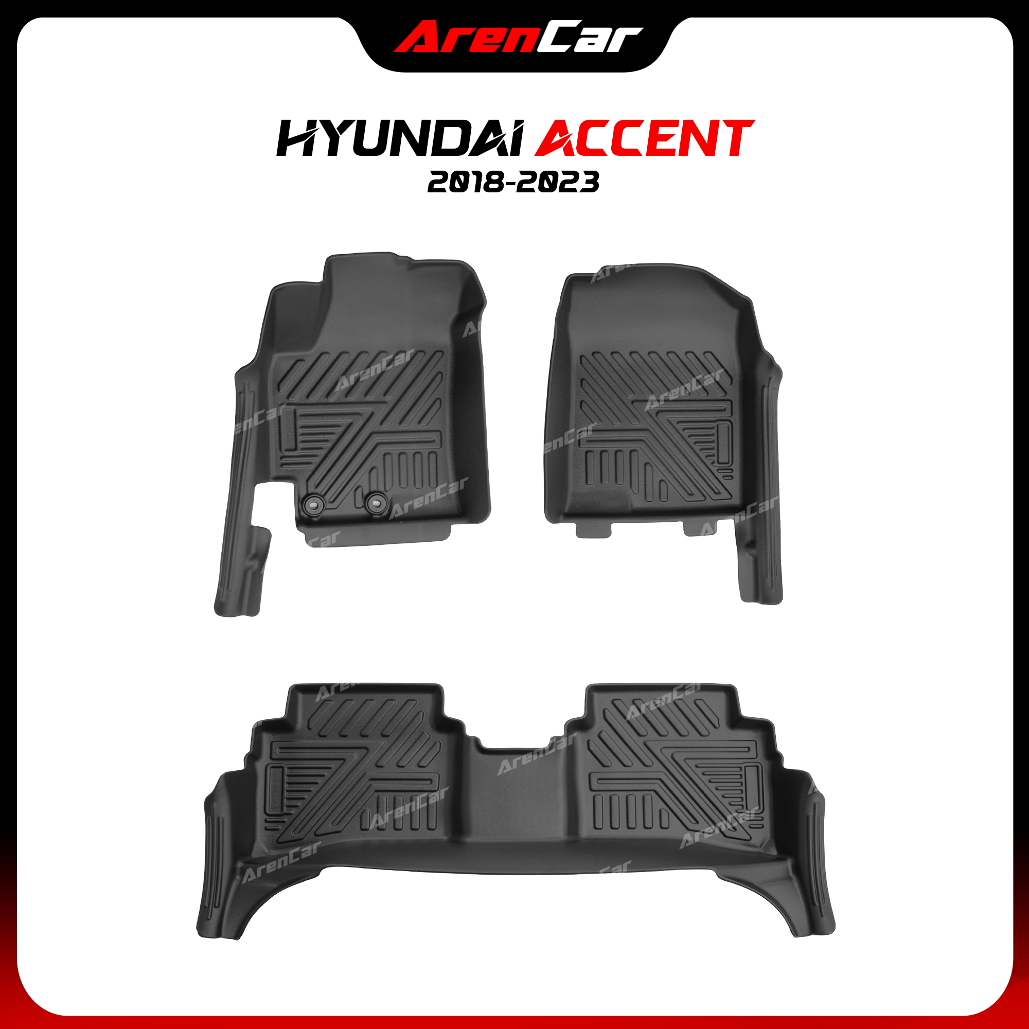 Thảm Lót Sàn Ô Tô TPE Nhựa Đúc Hyundai Accent