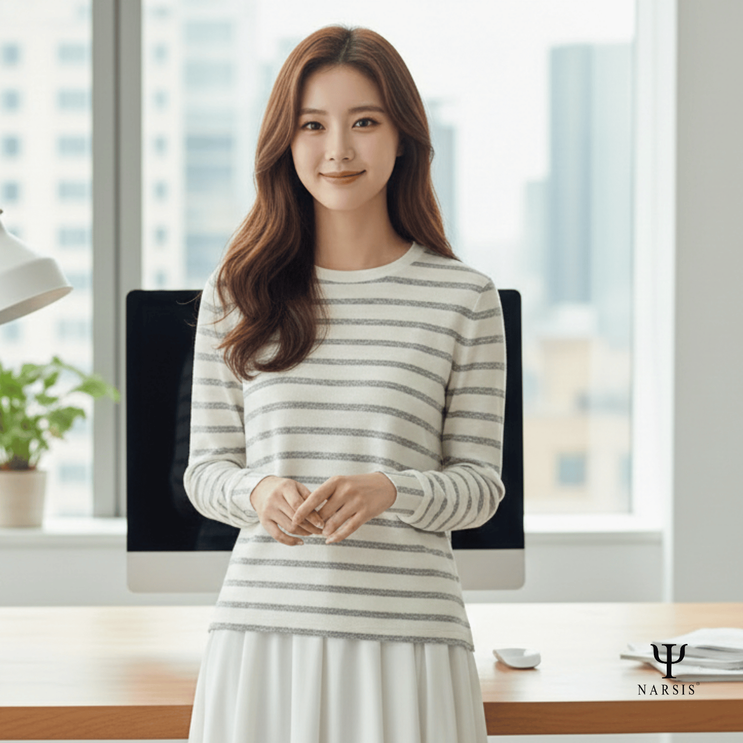 ÁO THU ĐÔNG NỮ L0022 NARSIS CHẤT LIỆU THOÁNG MÁT, DỄ CHỊU, THOẢI MÁI CẢ NGÀY, DỄ VẬN ĐỘNG_thumbnail_0