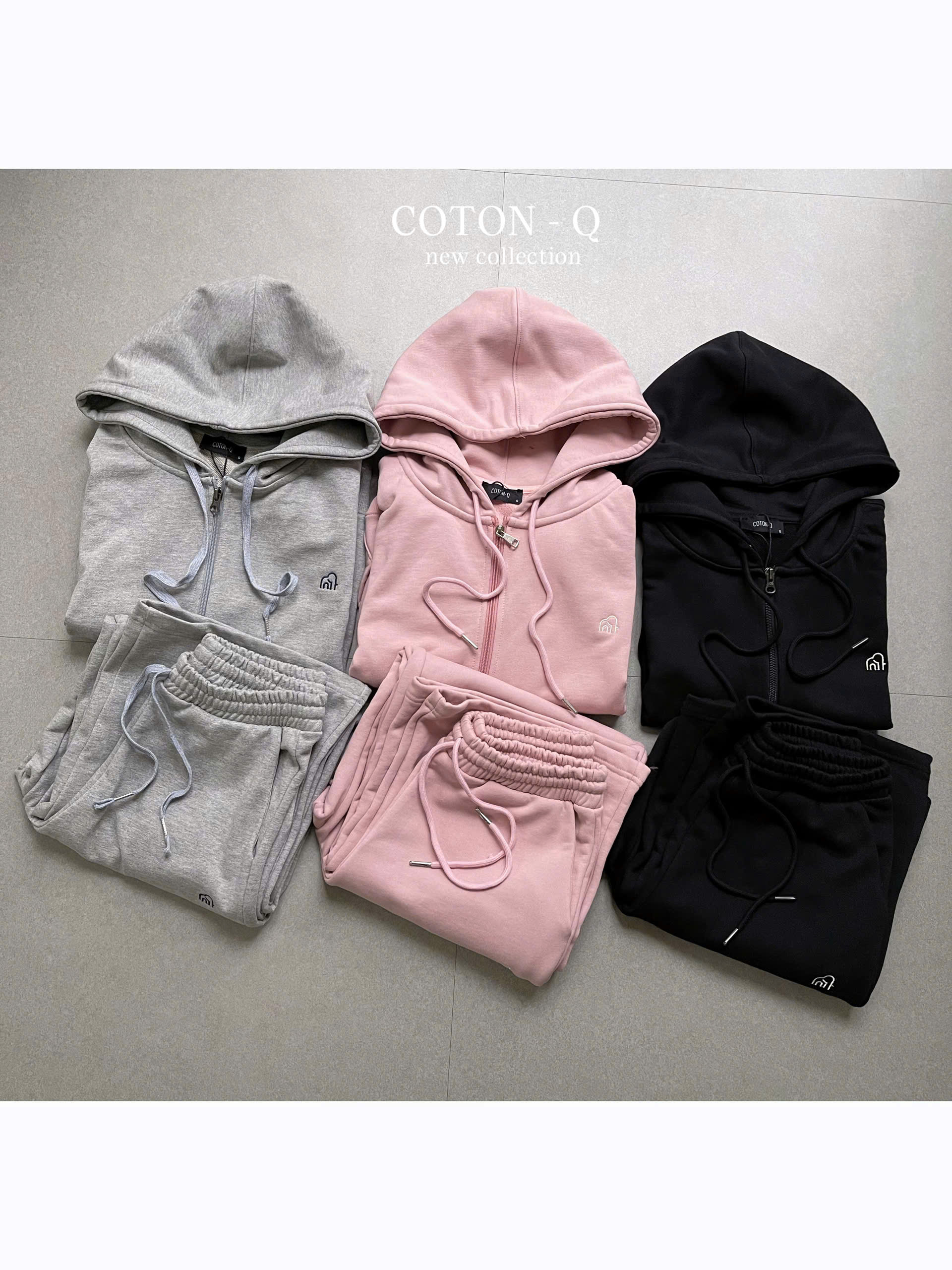 Set áo khoác nỉ + quần dài ( ĐEN )_thumbnail_9